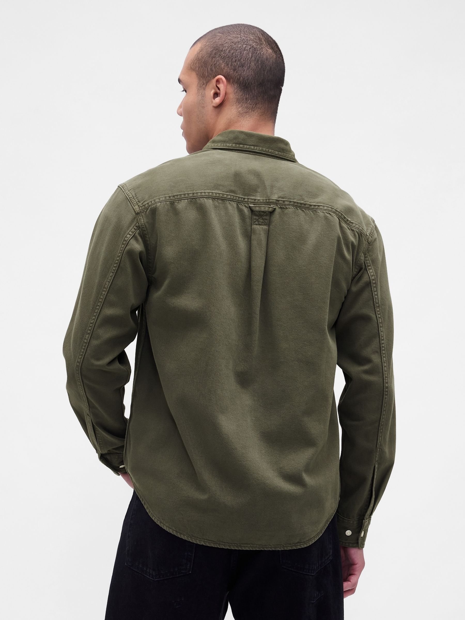Brown UltraSoft Denim Relaxed Shirt - Image 2 of 4