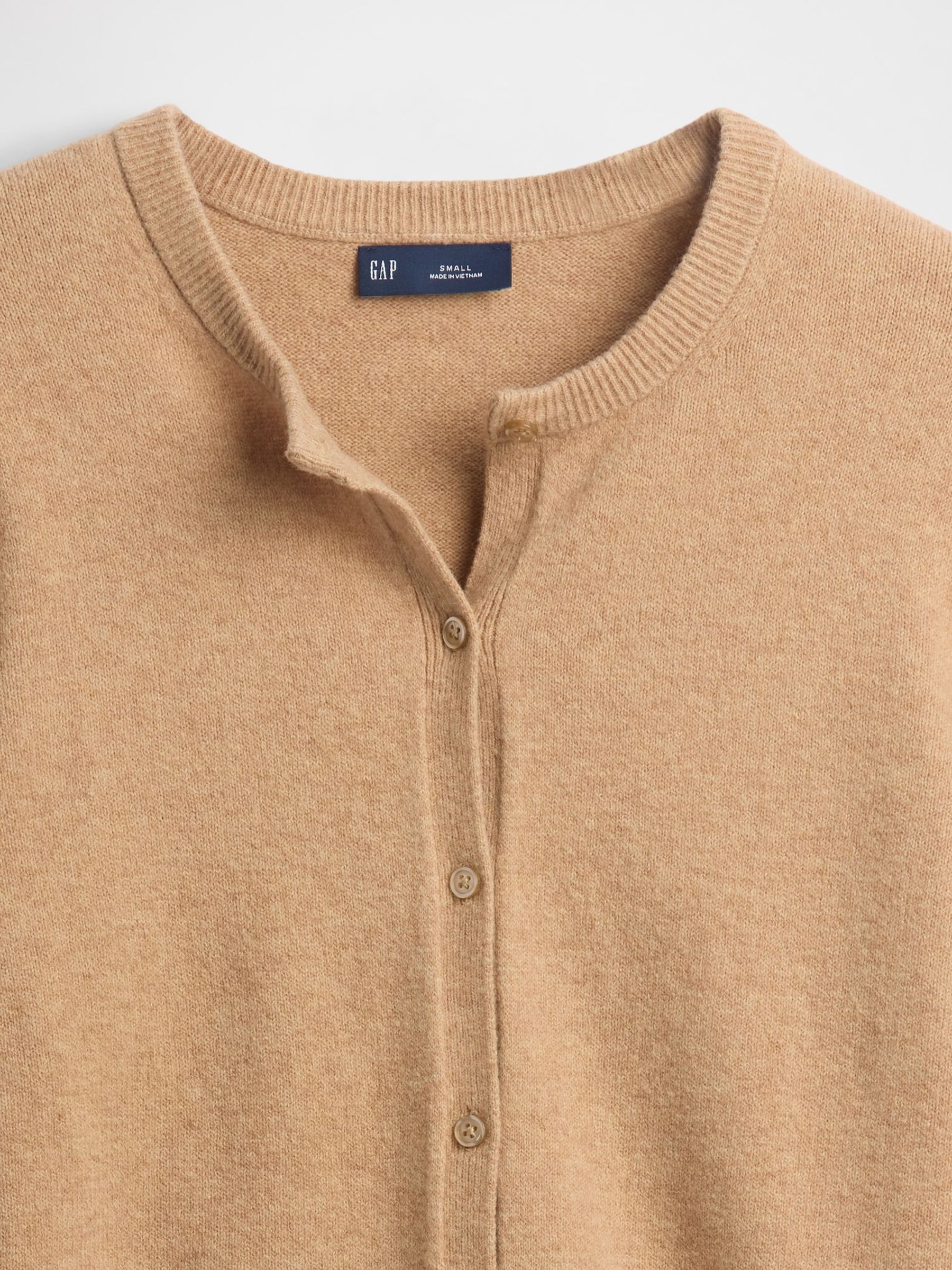 Beige Soft Touch Crop Cardigan - Image 4 of 4