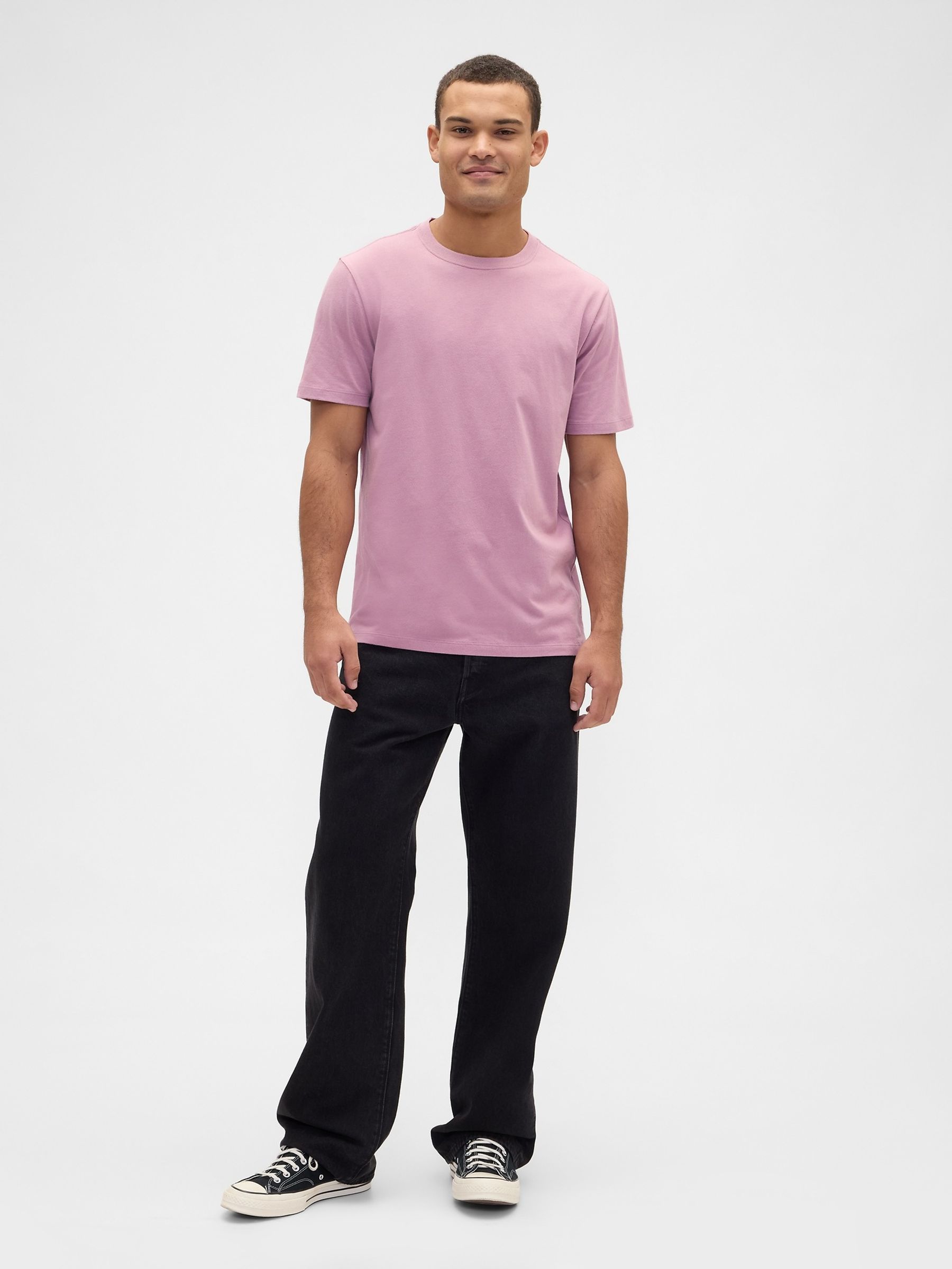 Pink Everyday Soft Crew Neck T-Shirt - Image 3 of 5