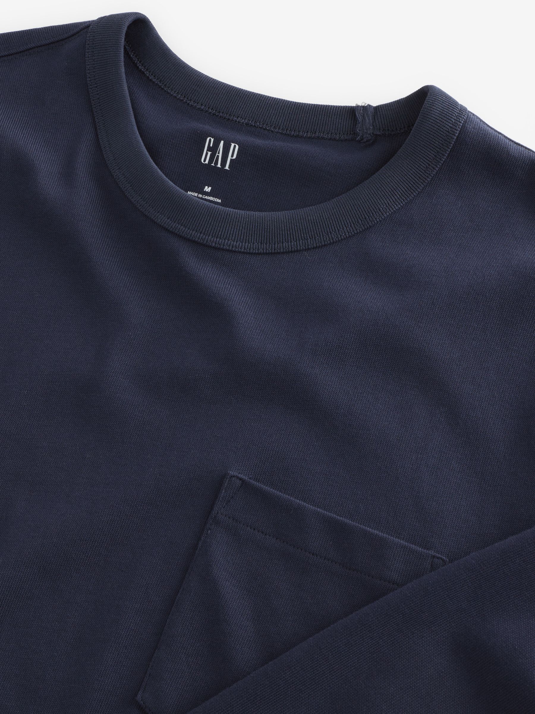 Navy Blue Heavyweight Relaxed T-Shirt - Image 3 of 5