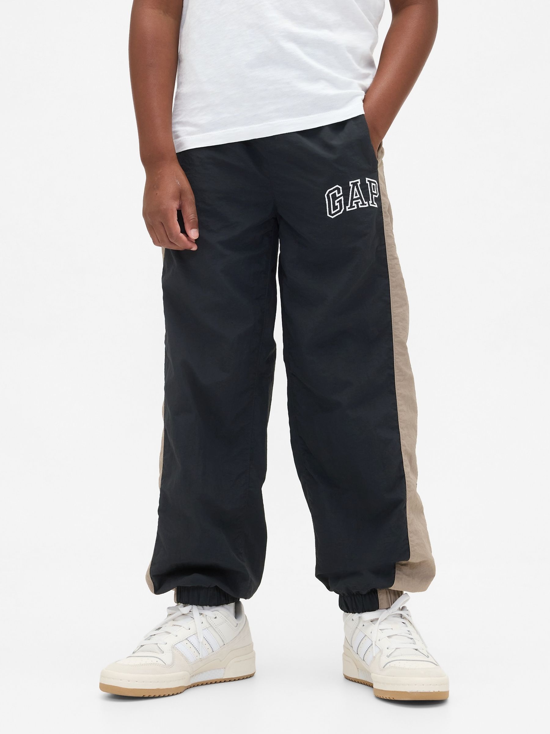 Black Polyamide Relaxed Logo Joggers (4-13yrs) - Image 3 of 5