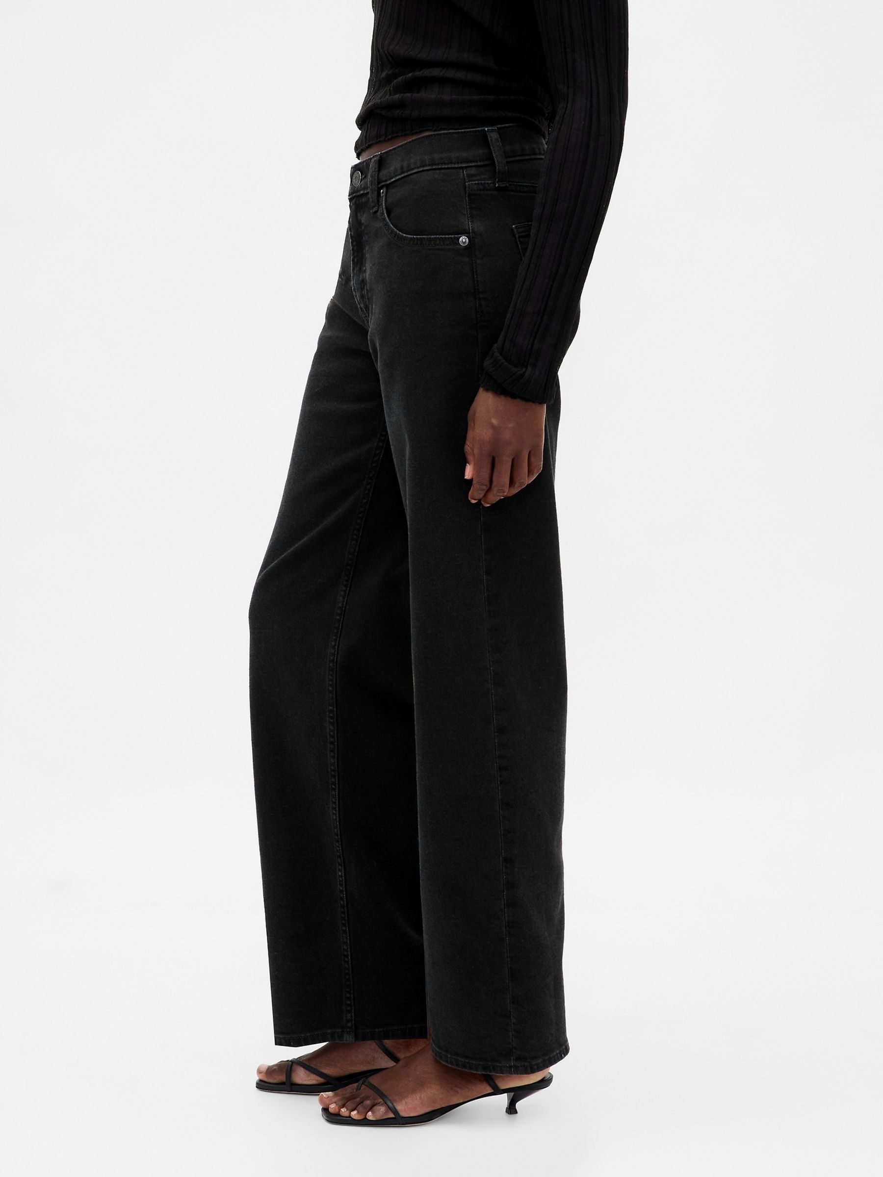Black Low Waisted '90s Loose Jeans - Image 3 of 5