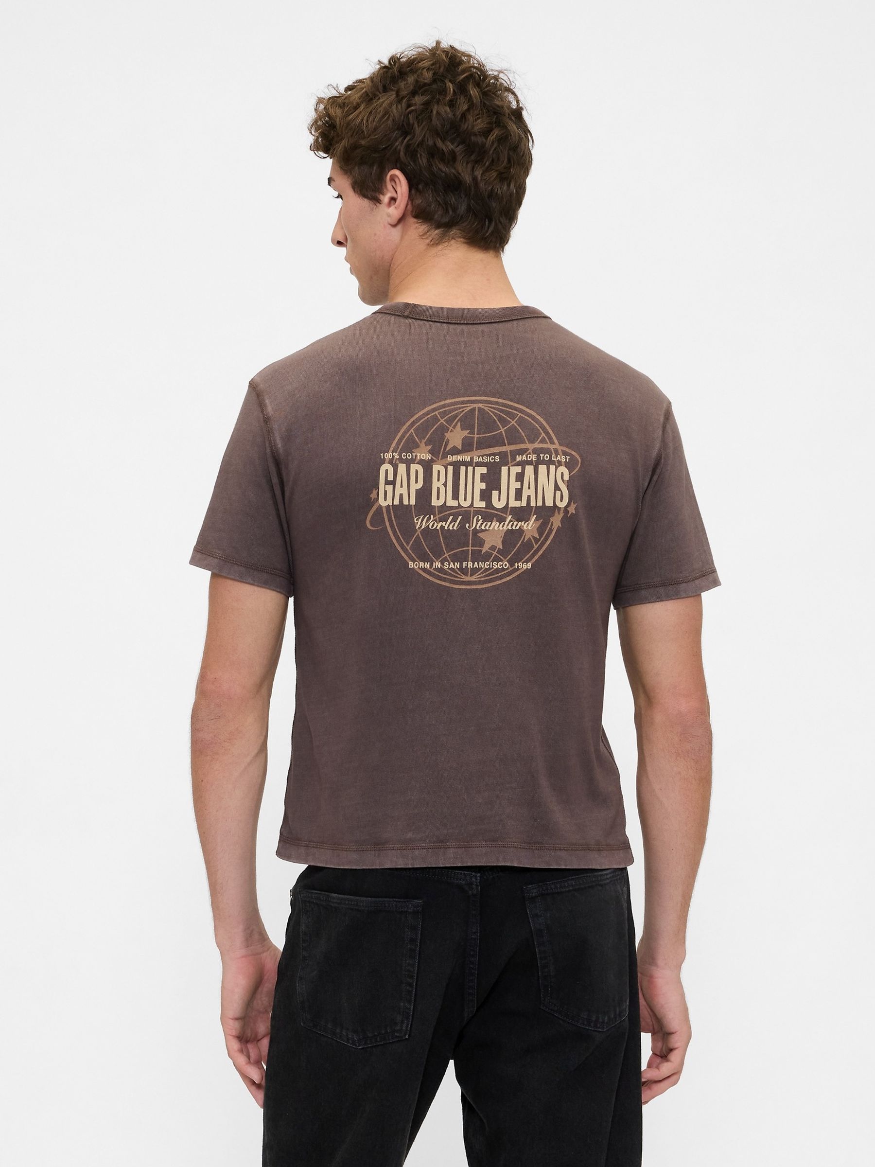 Brown Heavyweight Crop Graphic T-Shirt - Image 2 of 4