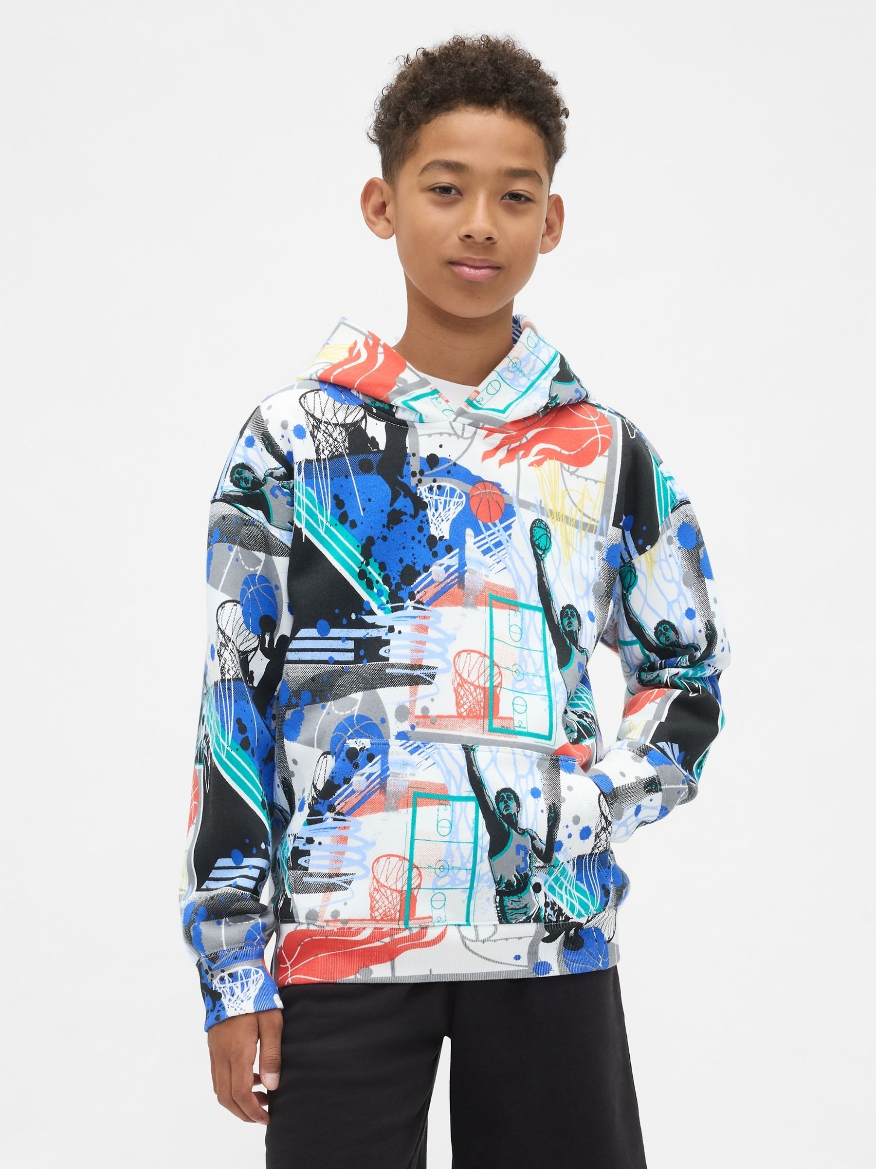 Red/White/Navy Vintage Soft Relaxed Graphic Hoodie (4-13yrs) - Image 1 of 5