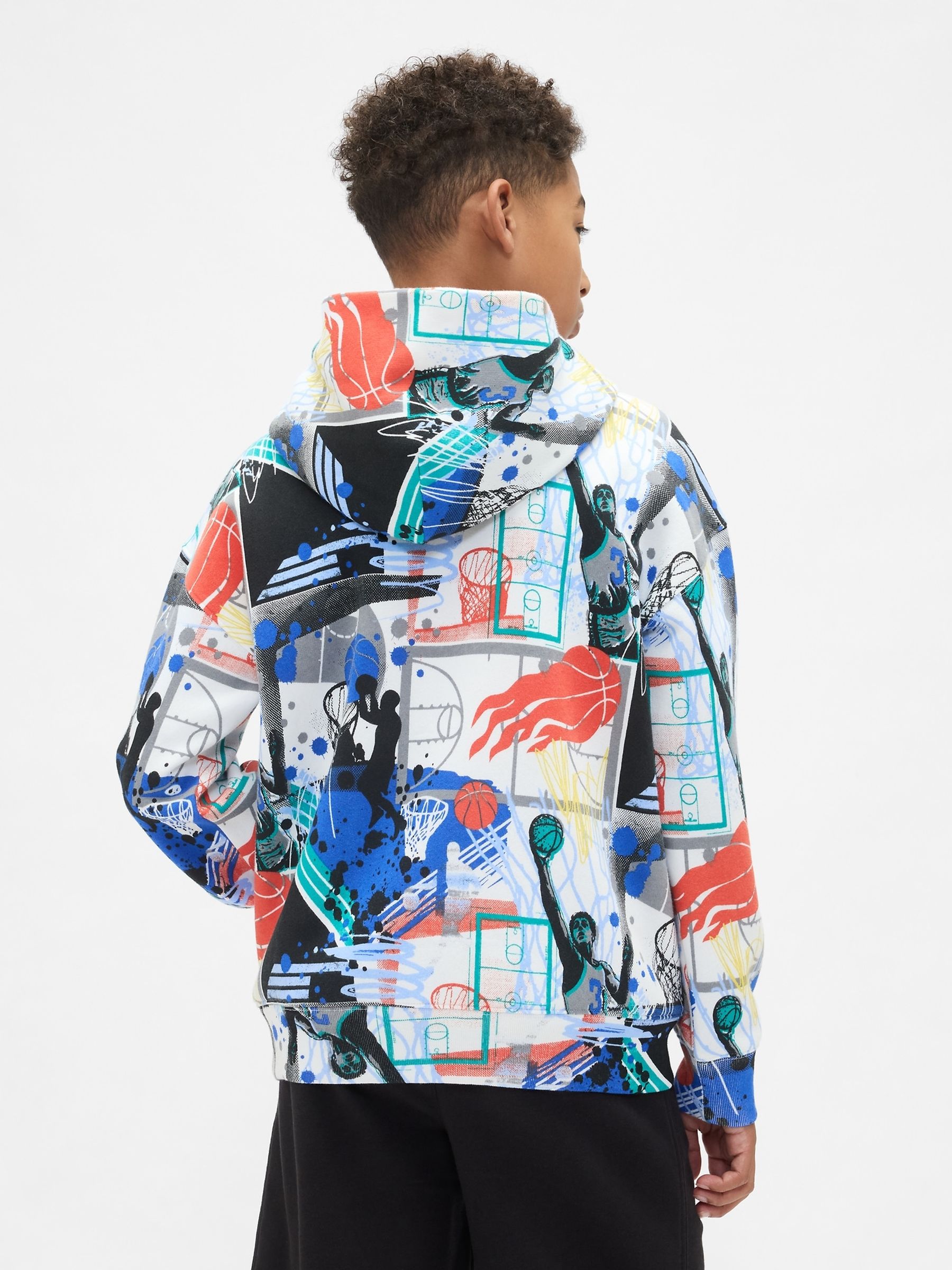 Red/White/Navy Vintage Soft Relaxed Graphic Hoodie (4-13yrs) - Image 2 of 5