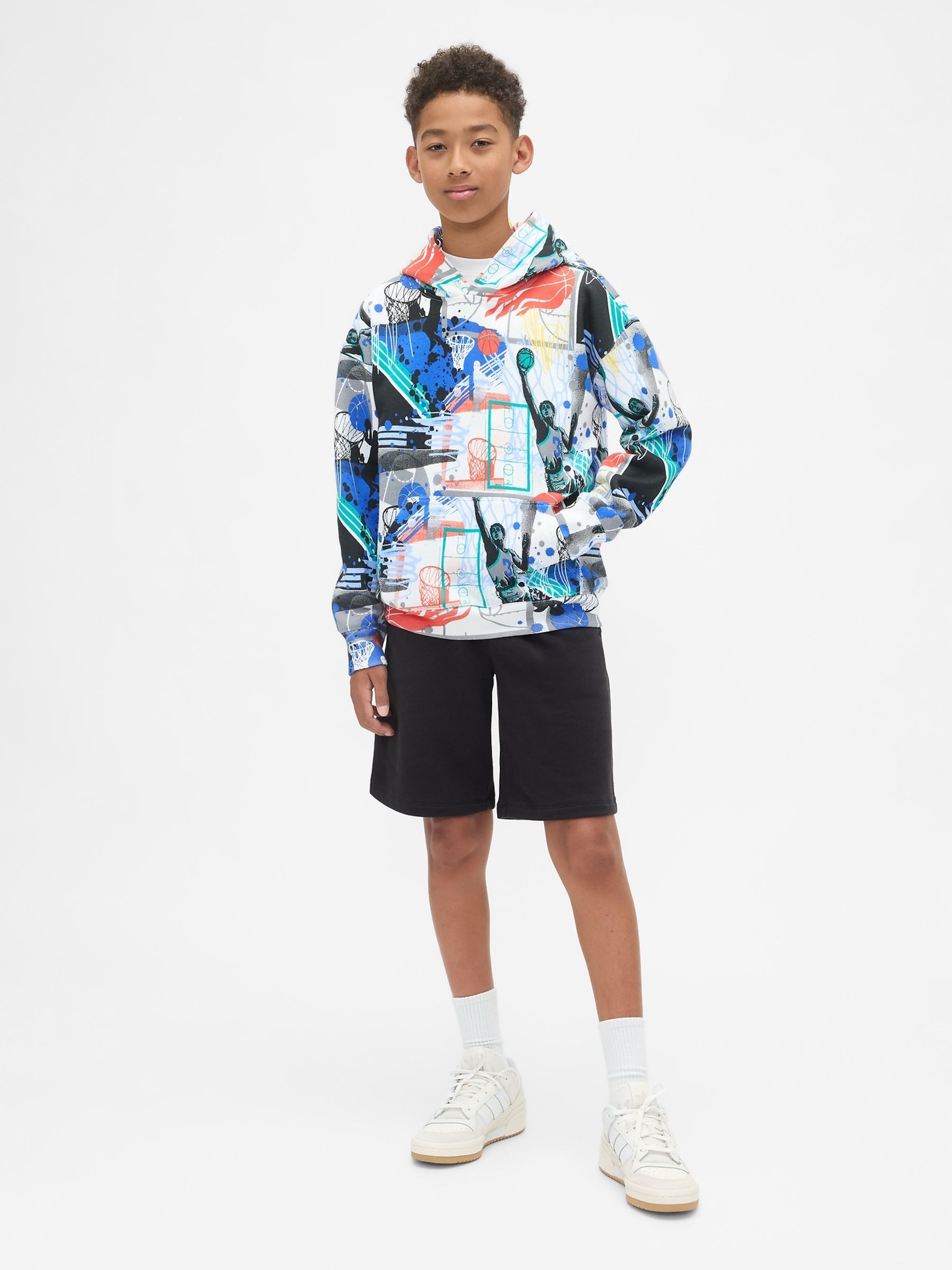 Red/White/Navy Vintage Soft Relaxed Graphic Hoodie (4-13yrs) - Image 3 of 5