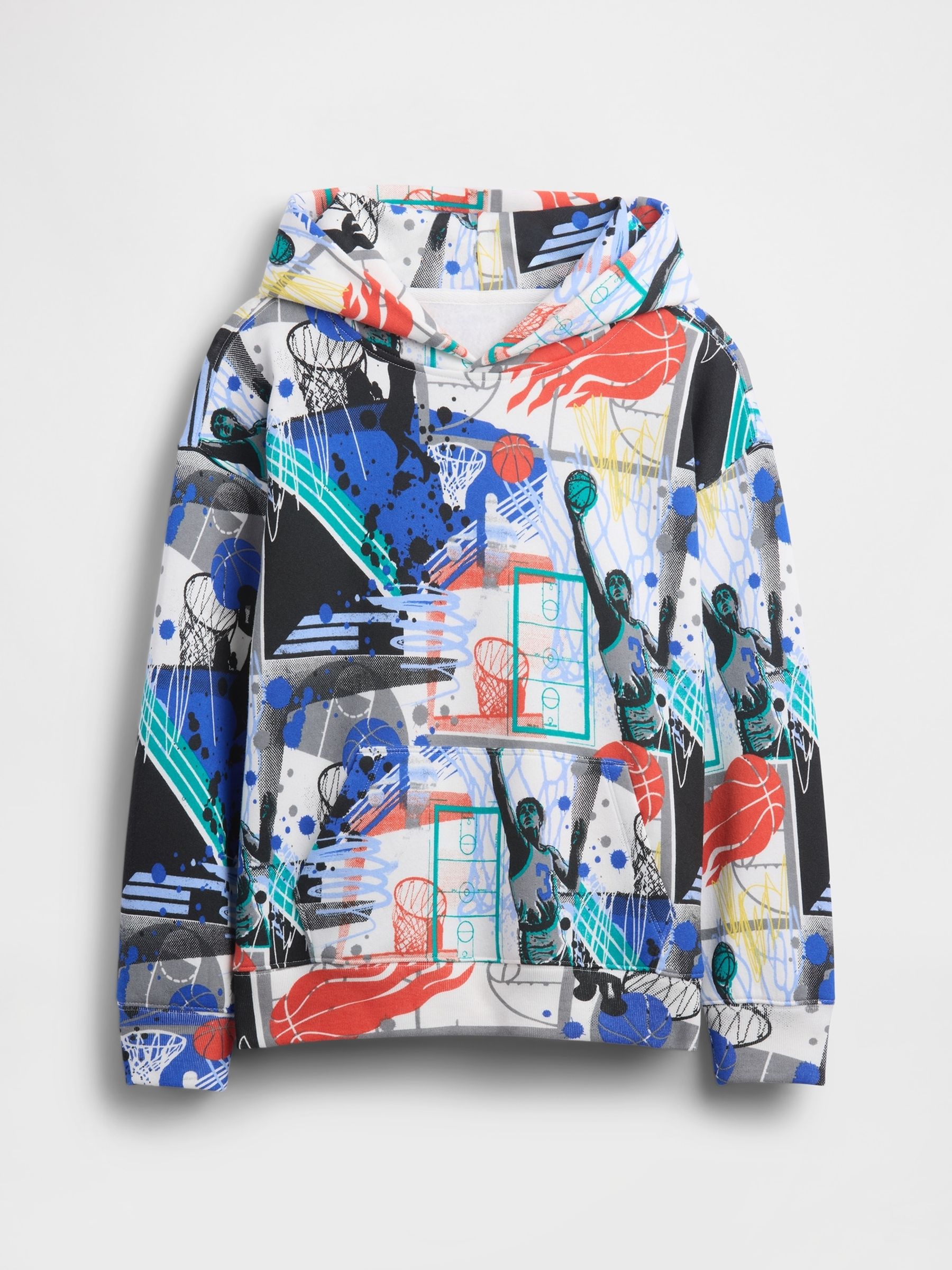 Red/White/Navy Vintage Soft Relaxed Graphic Hoodie (4-13yrs) - Image 4 of 5