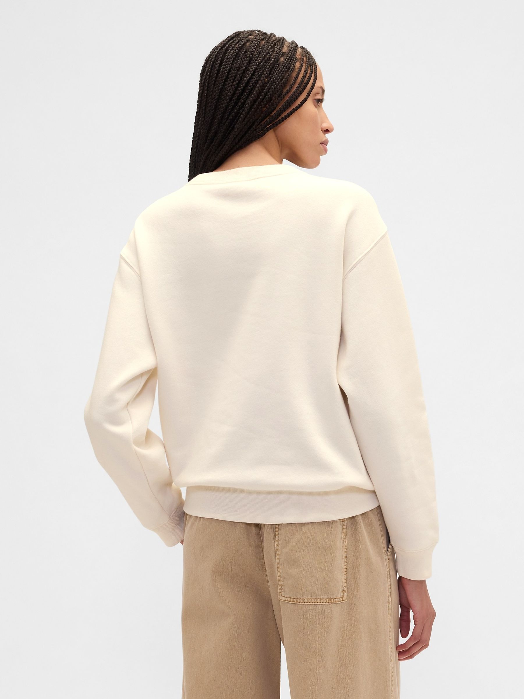 Cream Logo Fleece Sweatshirt - Image 2 of 4