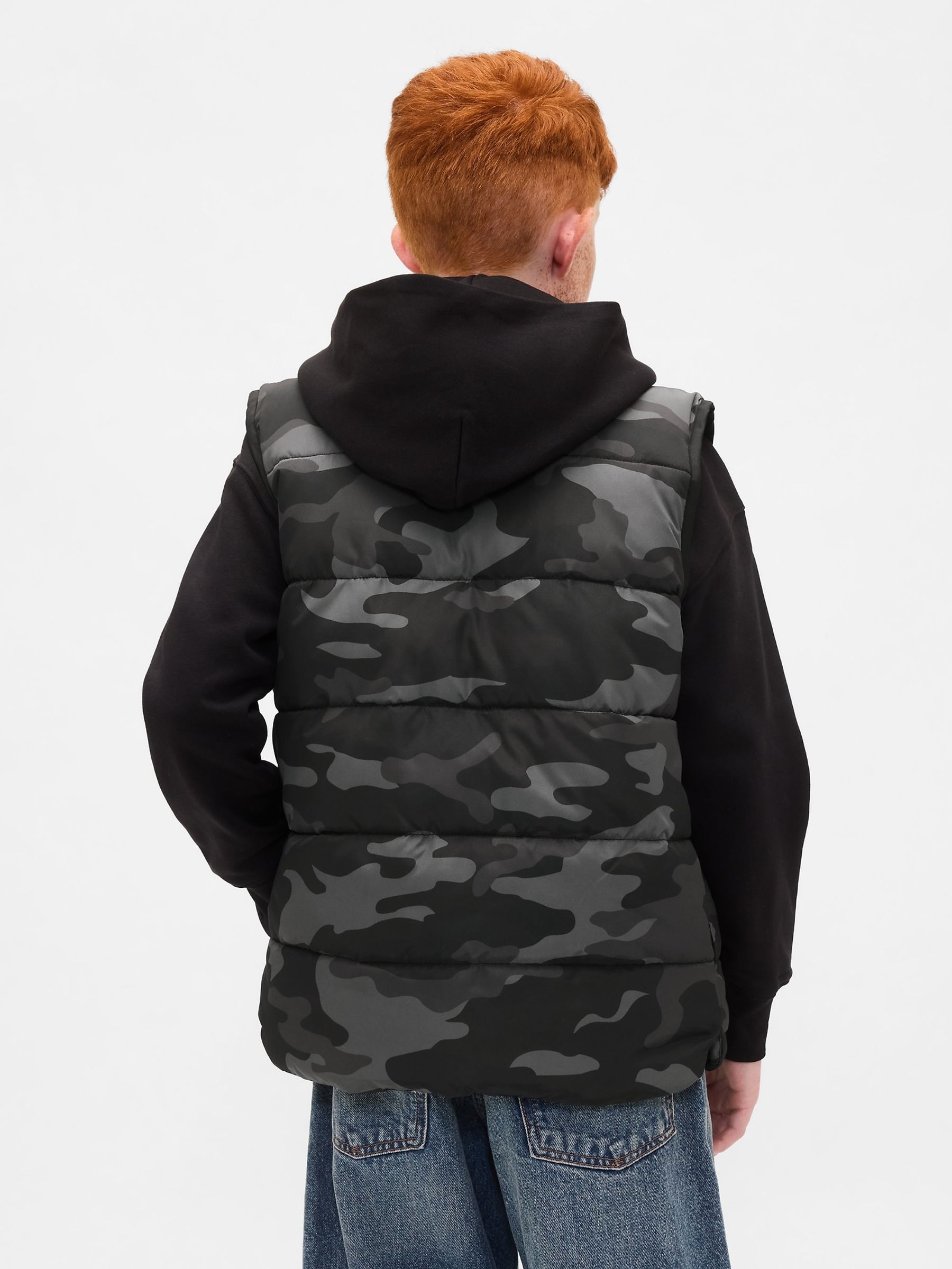 Black Relaxed ColdControl Puffer Vest (4-13yrs) - Image 2 of 5