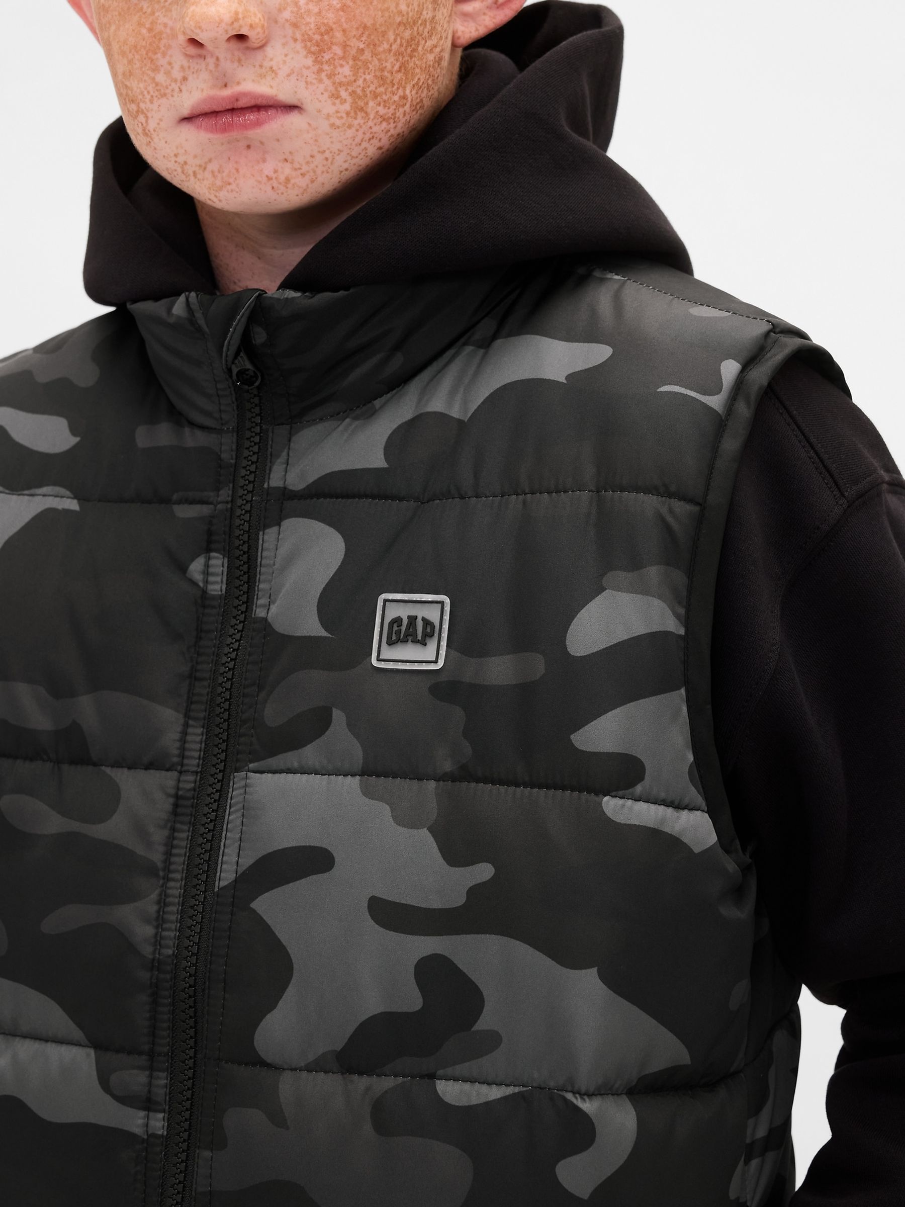 Black Relaxed ColdControl Puffer Vest (4-13yrs) - Image 4 of 5
