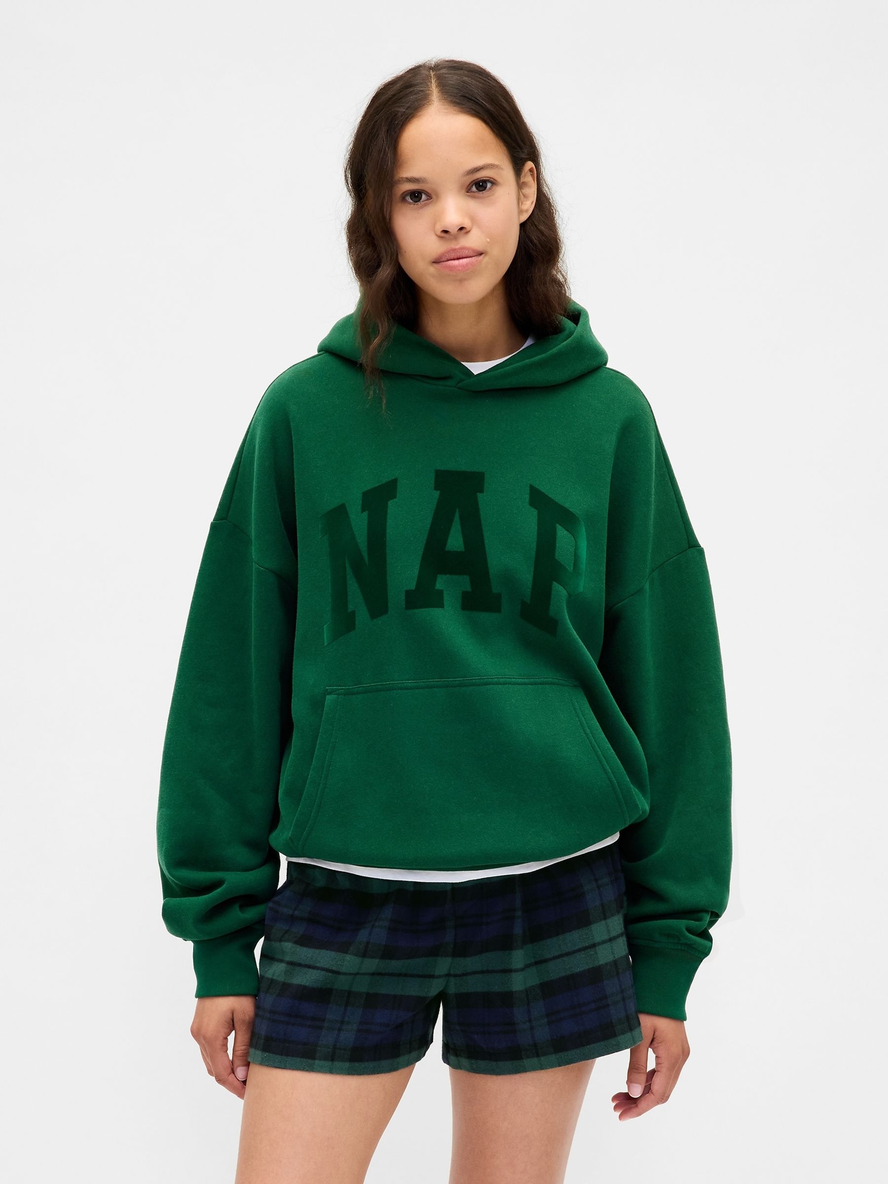 Green VintageSoft Heavyweight NAP Logo Hoodie - Image 4 of 5