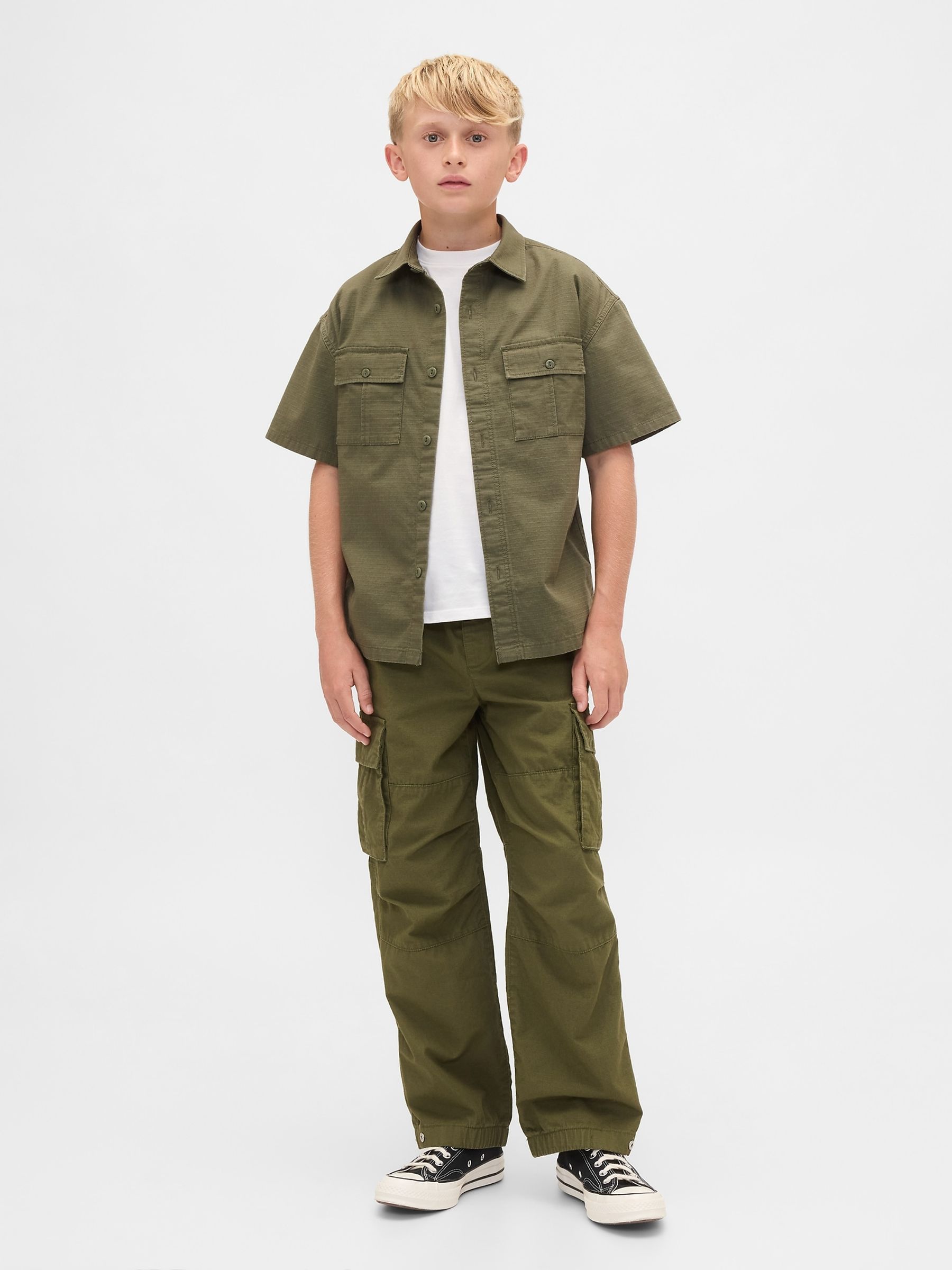 Green Easy Cargo Trousers (4-13yrs) - Image 3 of 6