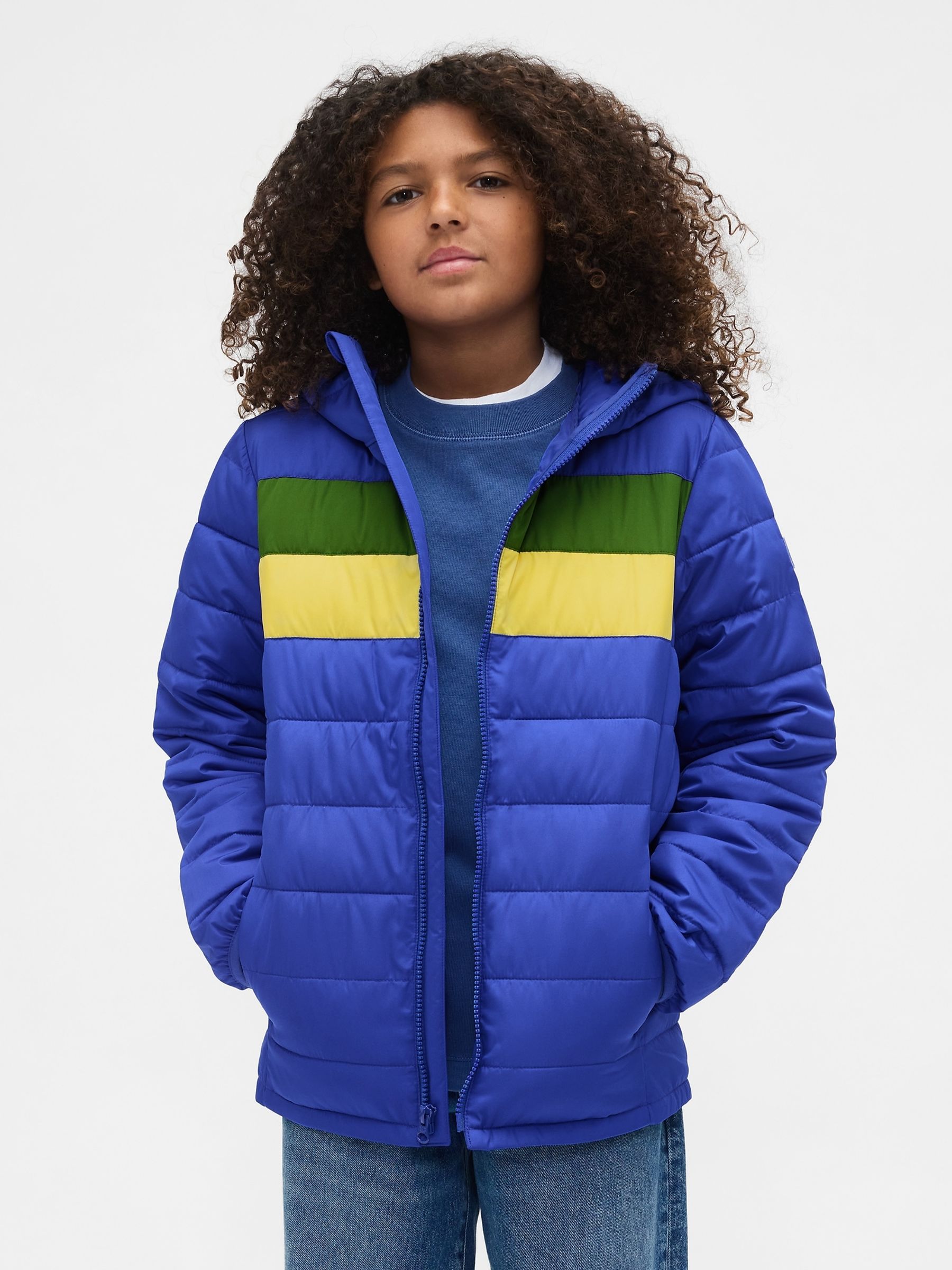 Blue Cold Control Puffer Jacket (4-13yrs) - Image 1 of 5