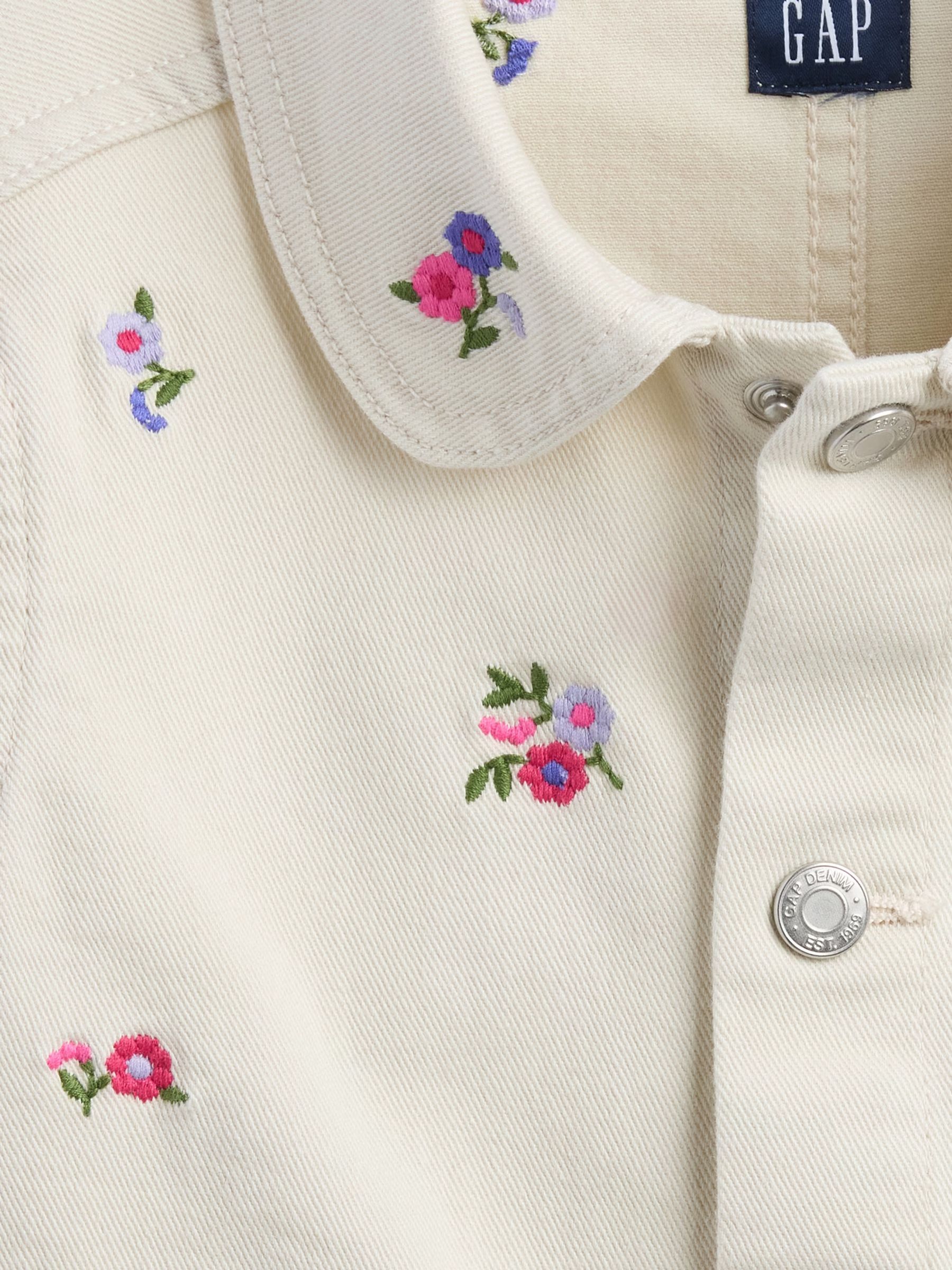 Cream Floral Barn Jacket - Image 3 of 3