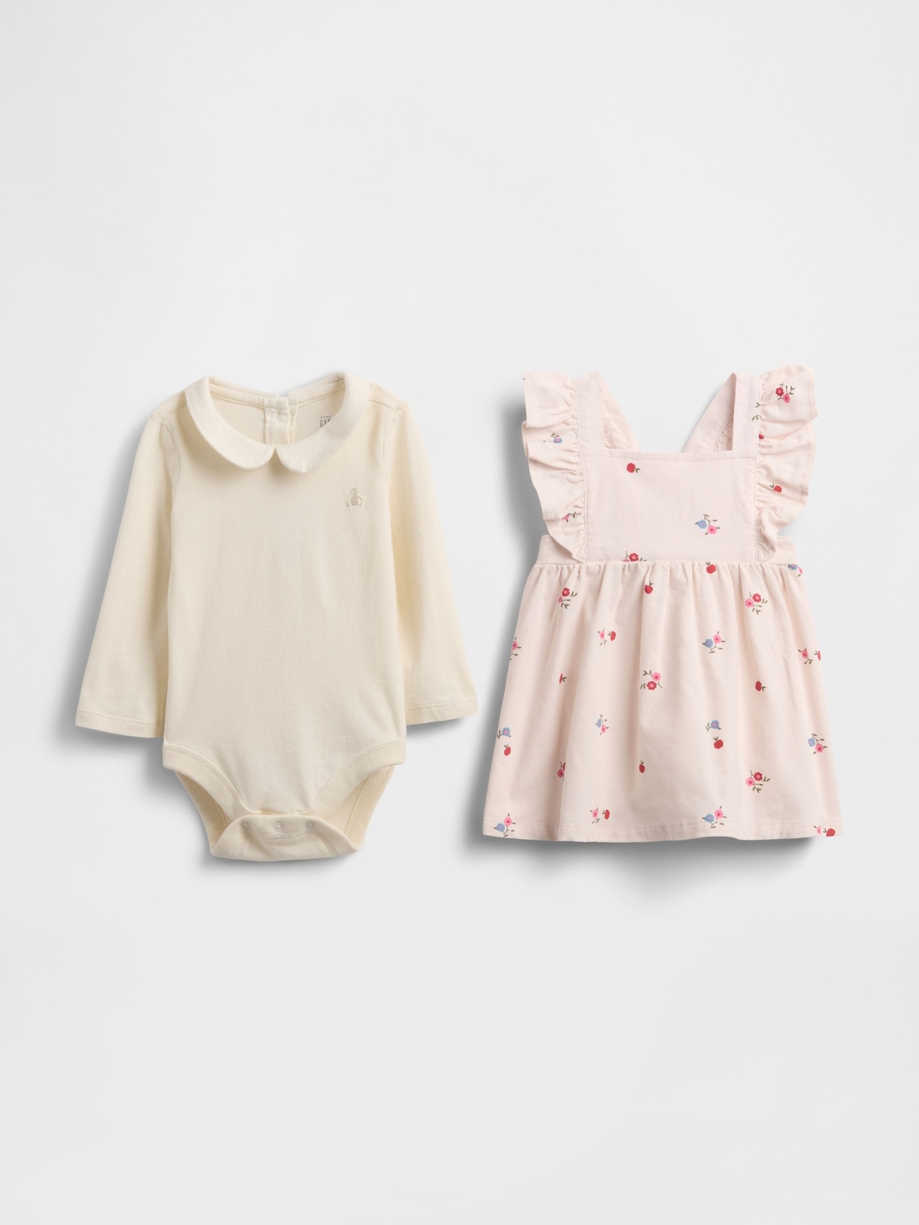 Pink Corduroy Overall Outfit Set (Newborn-24mths) - Image 1 of 2