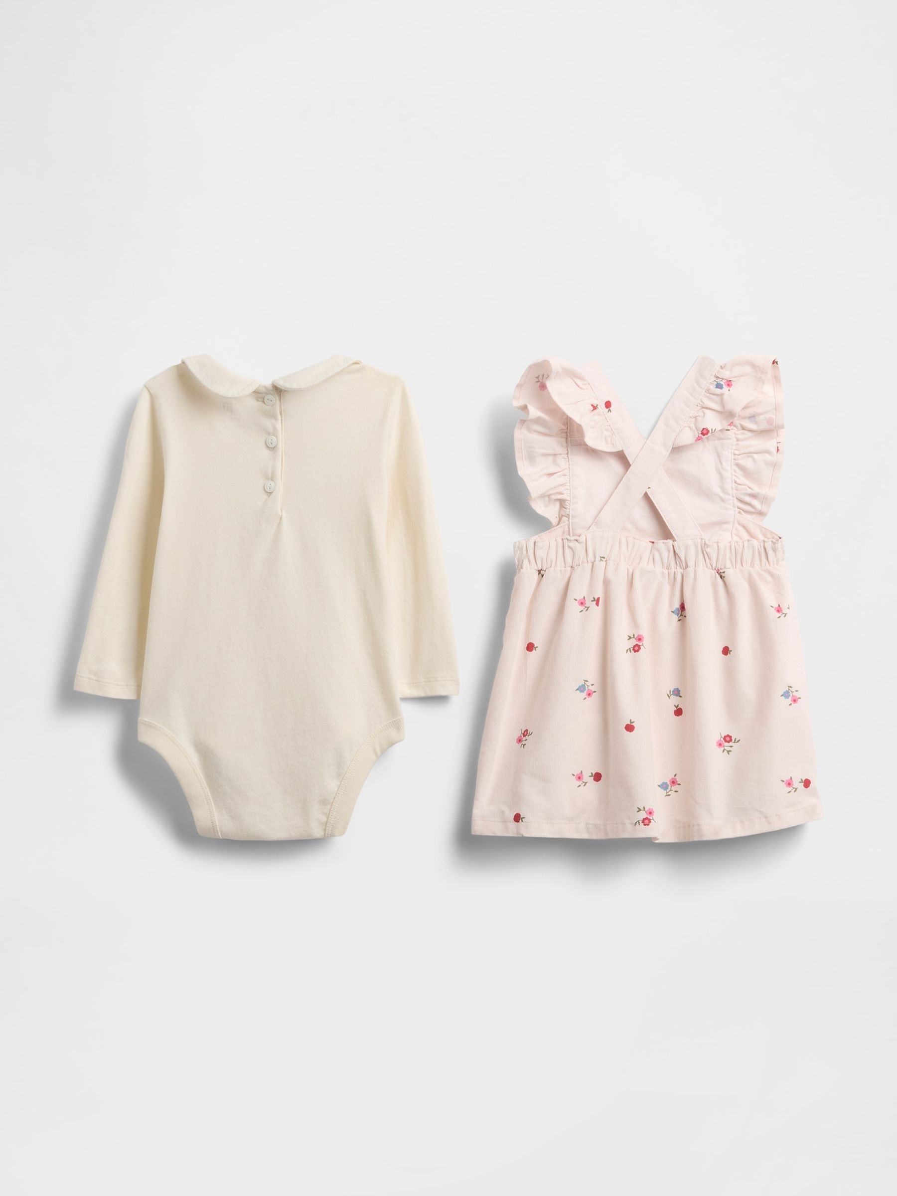 Pink Corduroy Overall Outfit Set (Newborn-24mths) - Image 2 of 2