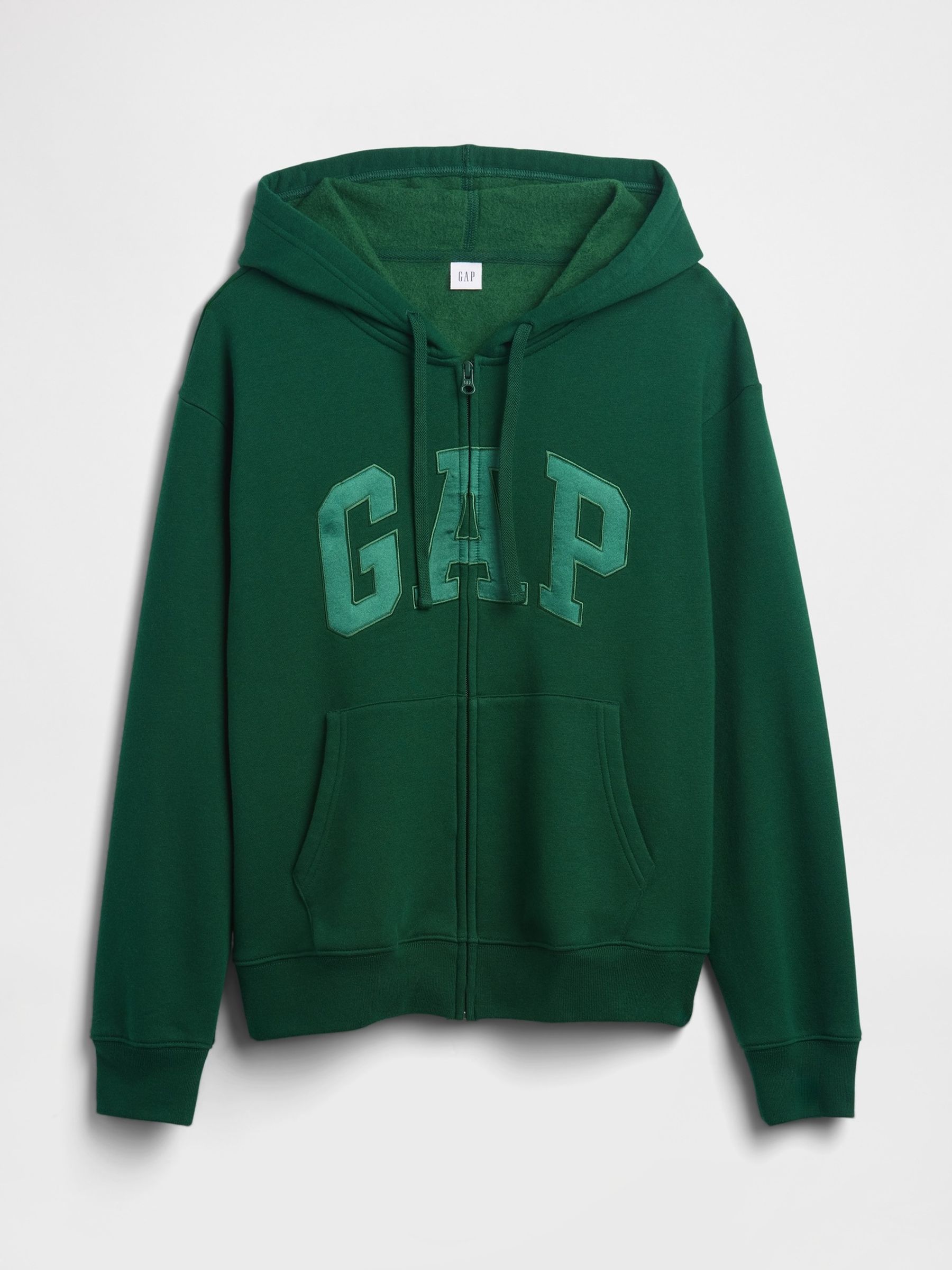 Green Zip Up Logo Hoodie - Image 4 of 4
