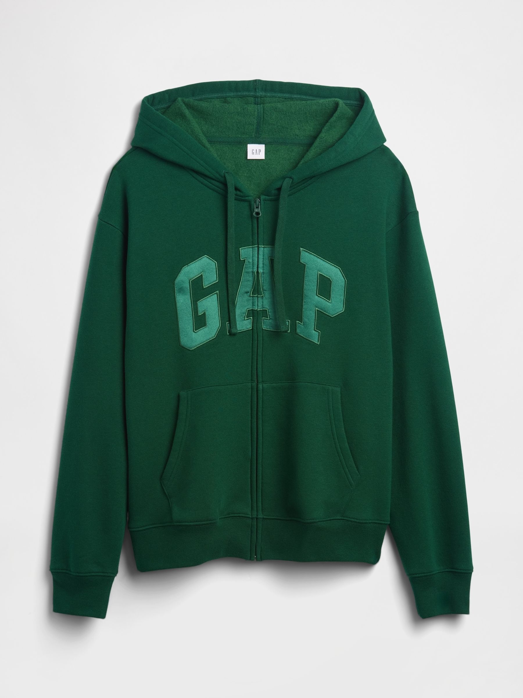 Green Vintage Logo Zip Up Hoodie - Image 5 of 5