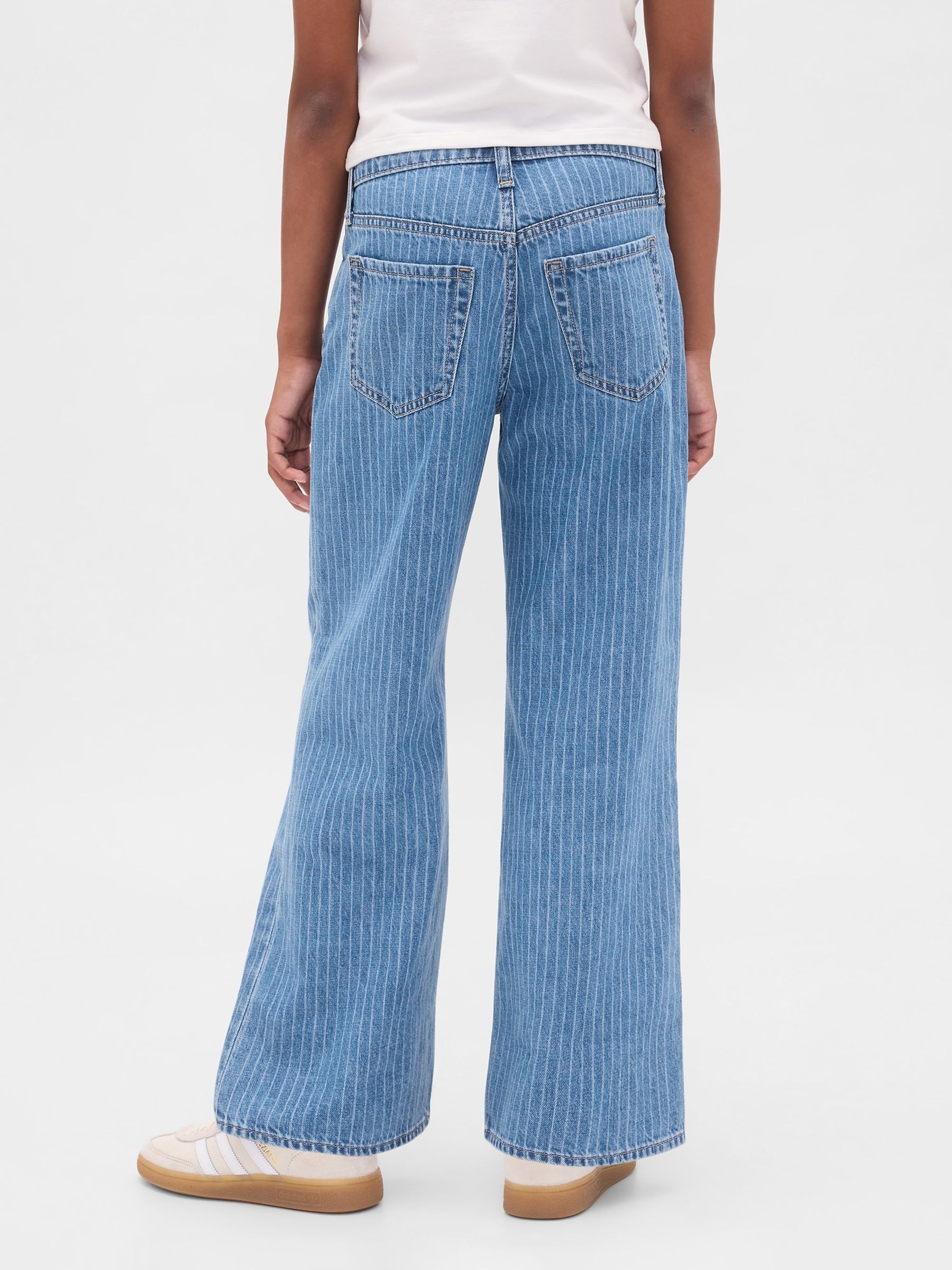 Blue Low Waisted Stride Wide Leg Jeans (5-13yrs) - Image 2 of 5