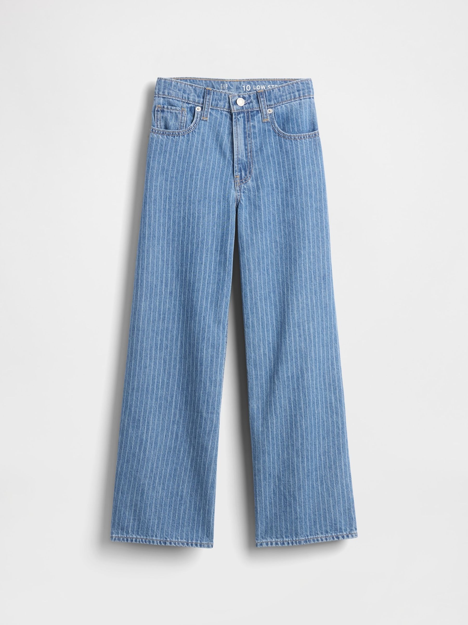 Blue Low Waisted Stride Wide Leg Jeans (5-13yrs) - Image 4 of 5