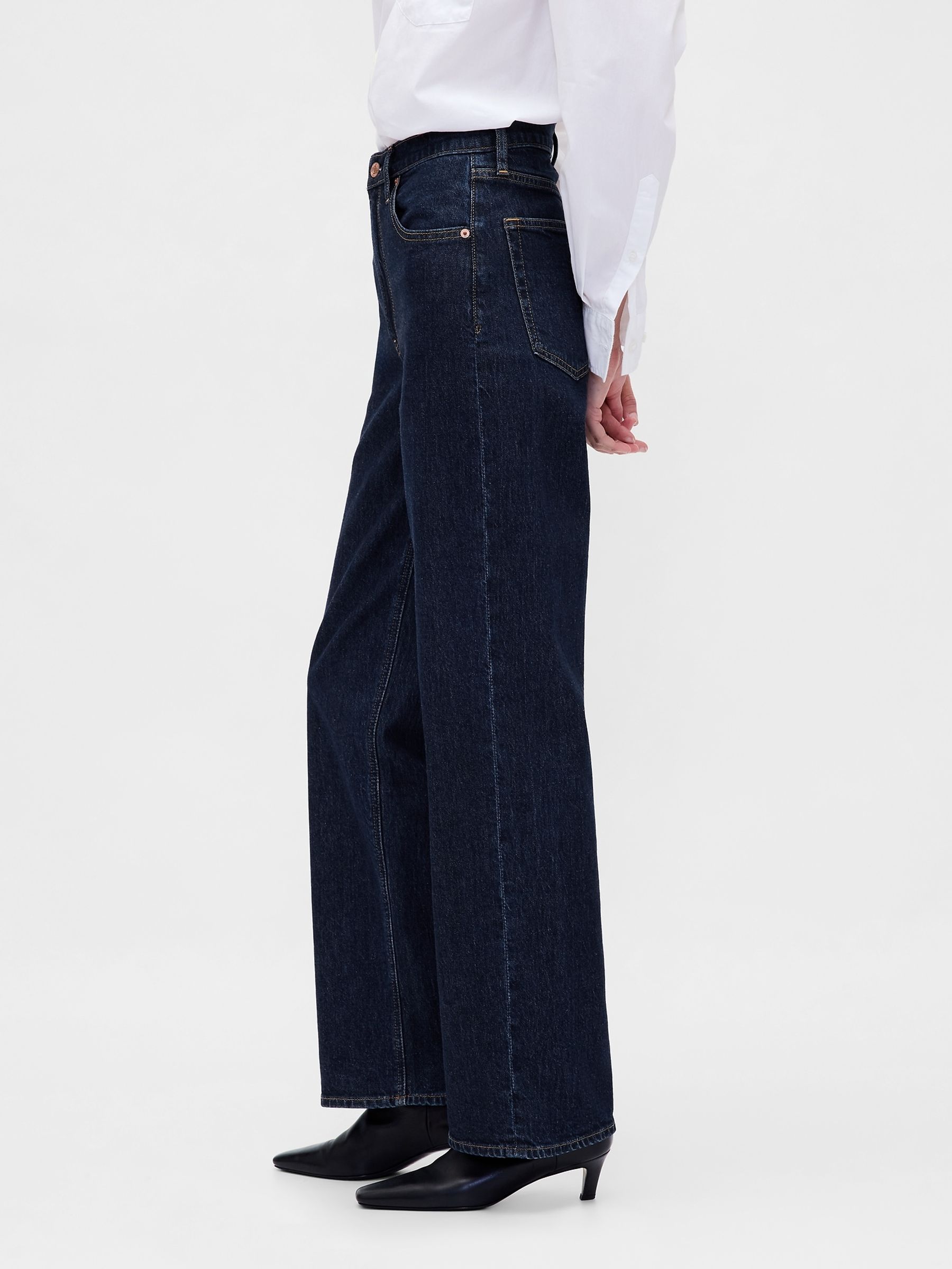 Dark Blue High Waisted '90s Loose Jeans - Image 3 of 6