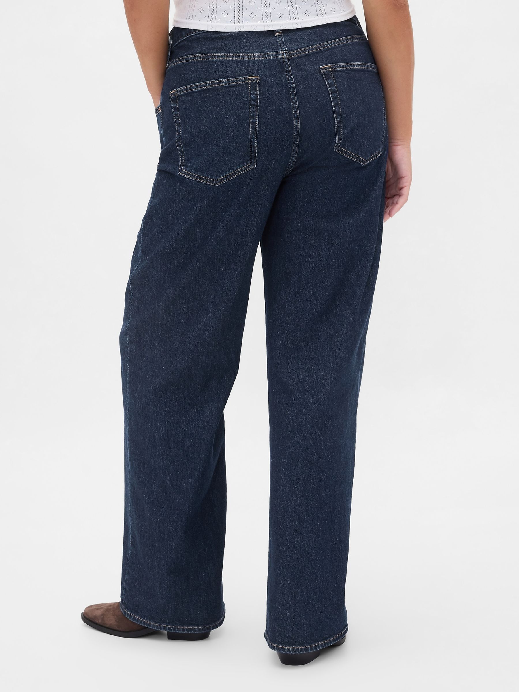 Dark Blue High Waisted '90s Loose Jeans - Image 4 of 6