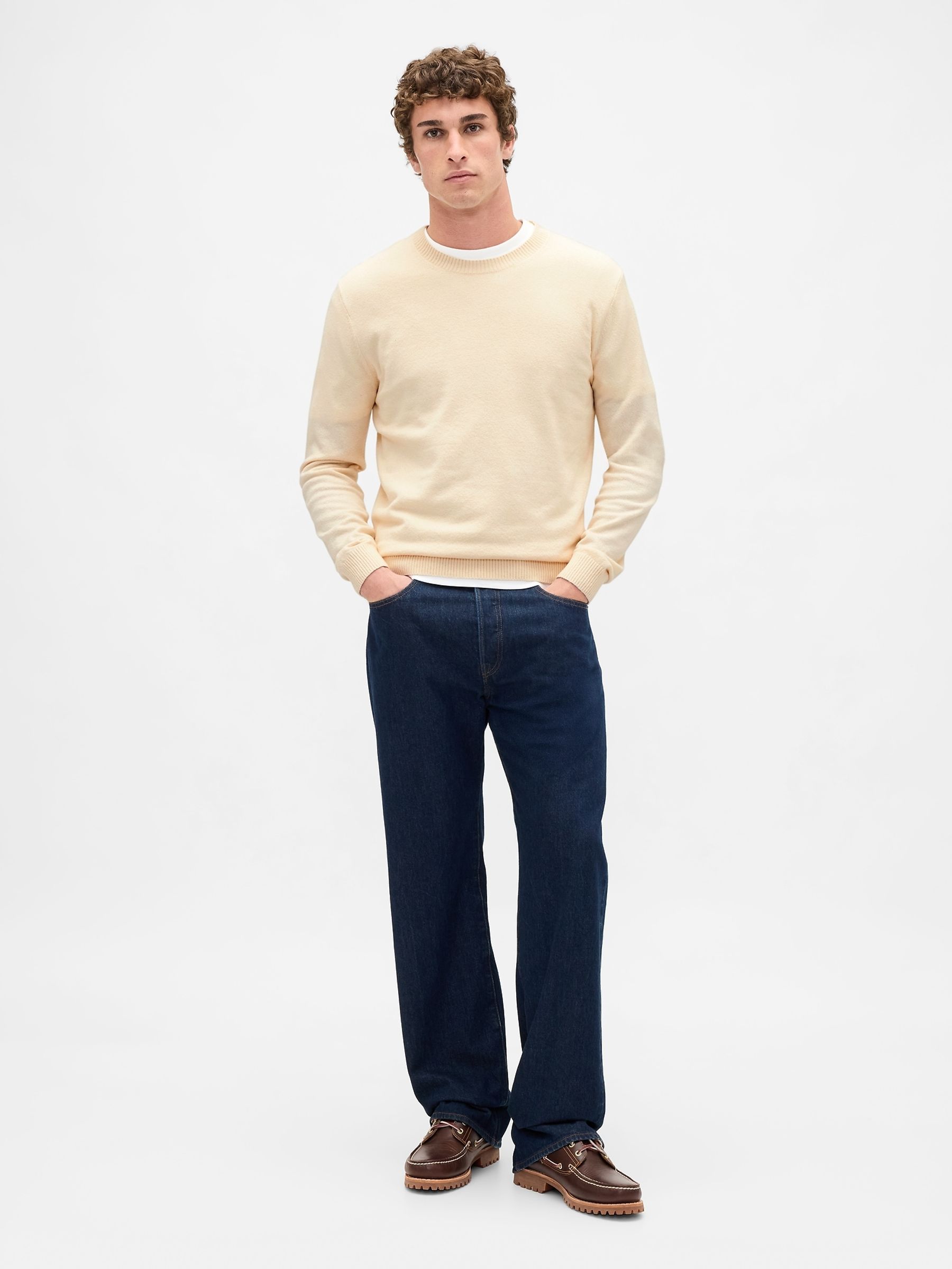 Cream CashSoft Crew Sweatshirt - Image 3 of 4