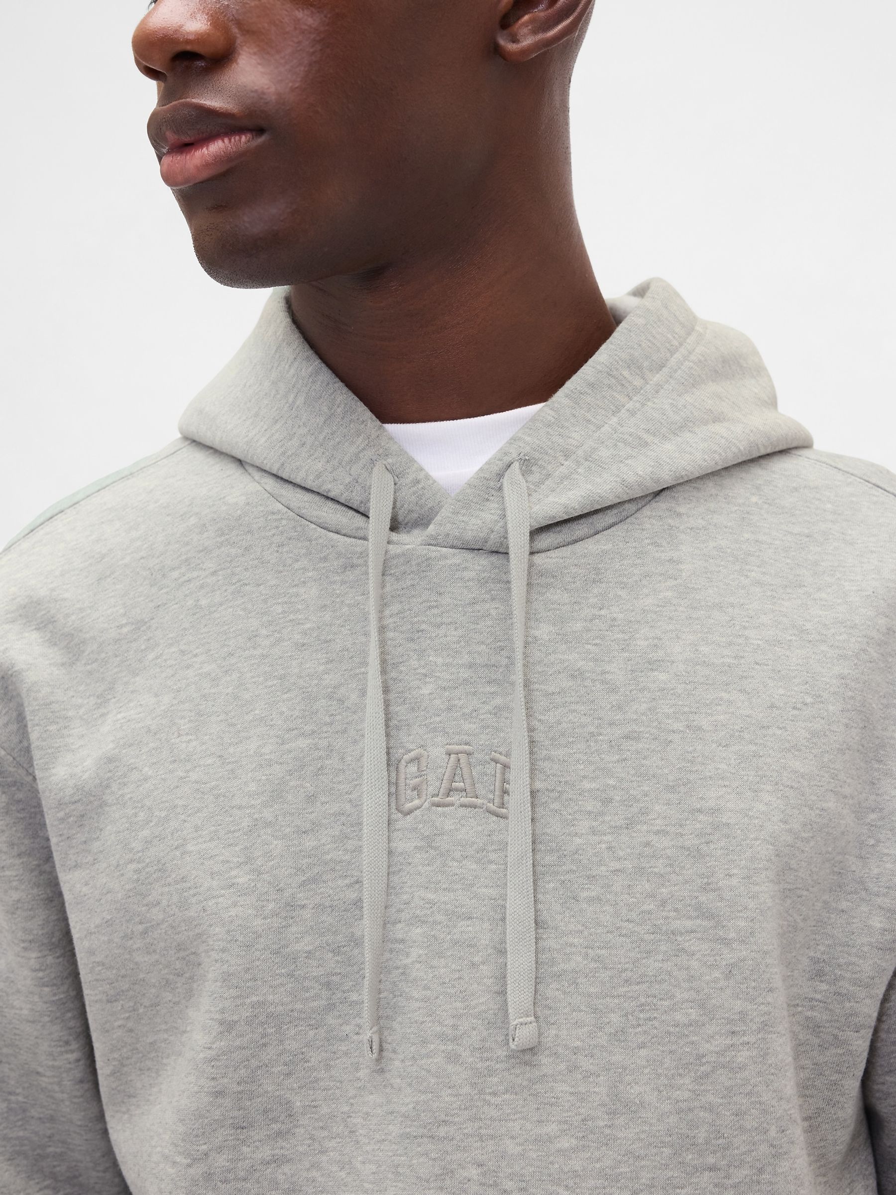 Grey Relaxed Mini Logo Hoodie - Image 4 of 4