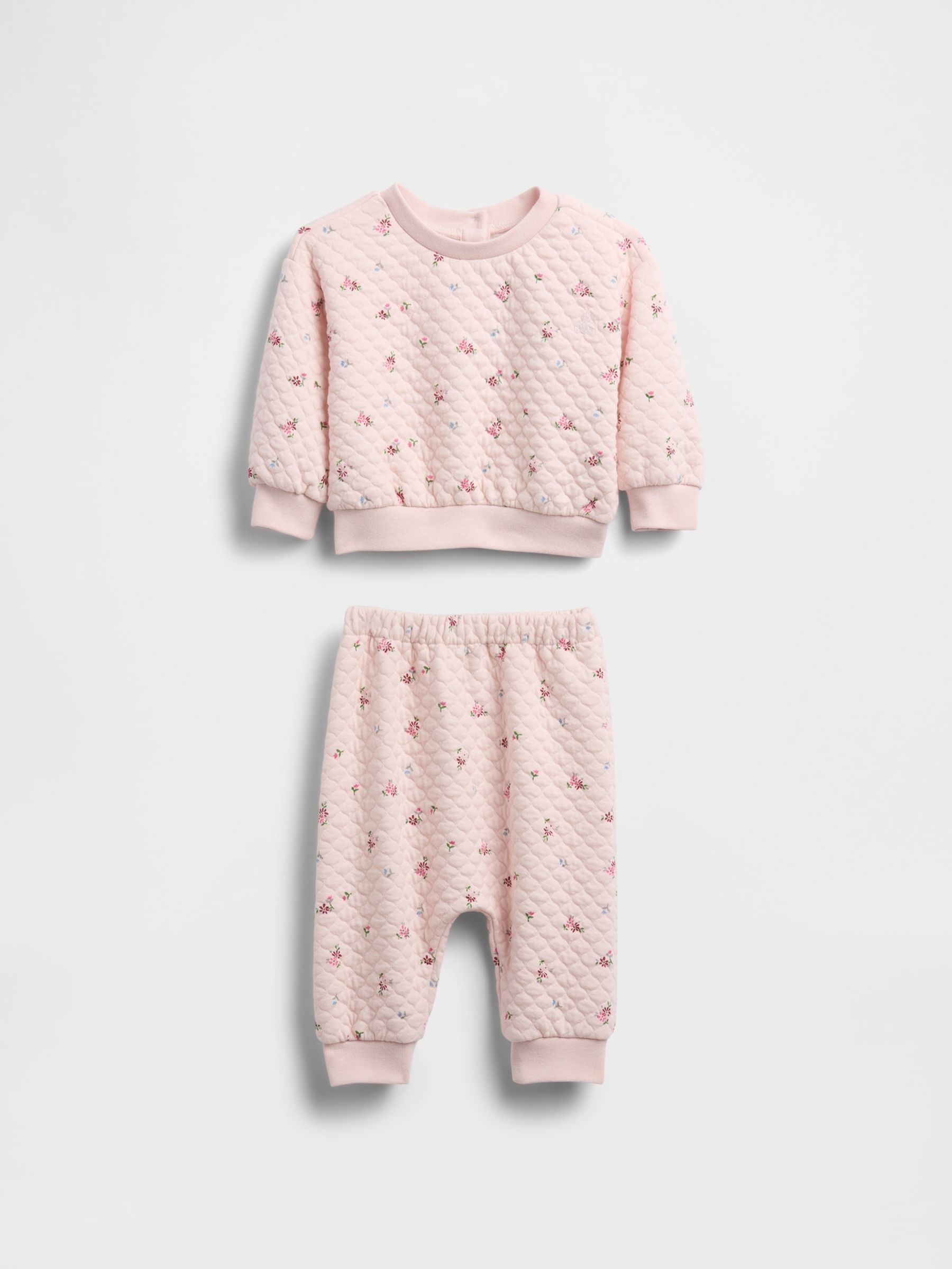 Pink Quilted Outfit Set - Image 1 of 3