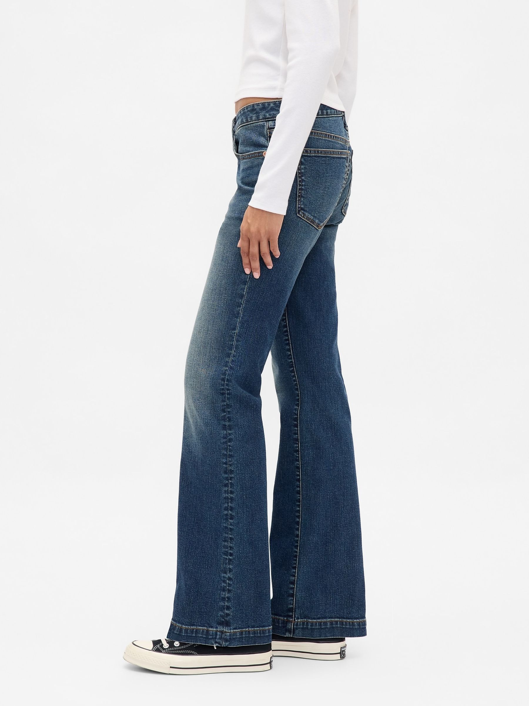 Blue Low Waisted Long and Lean Jeans - Image 3 of 6