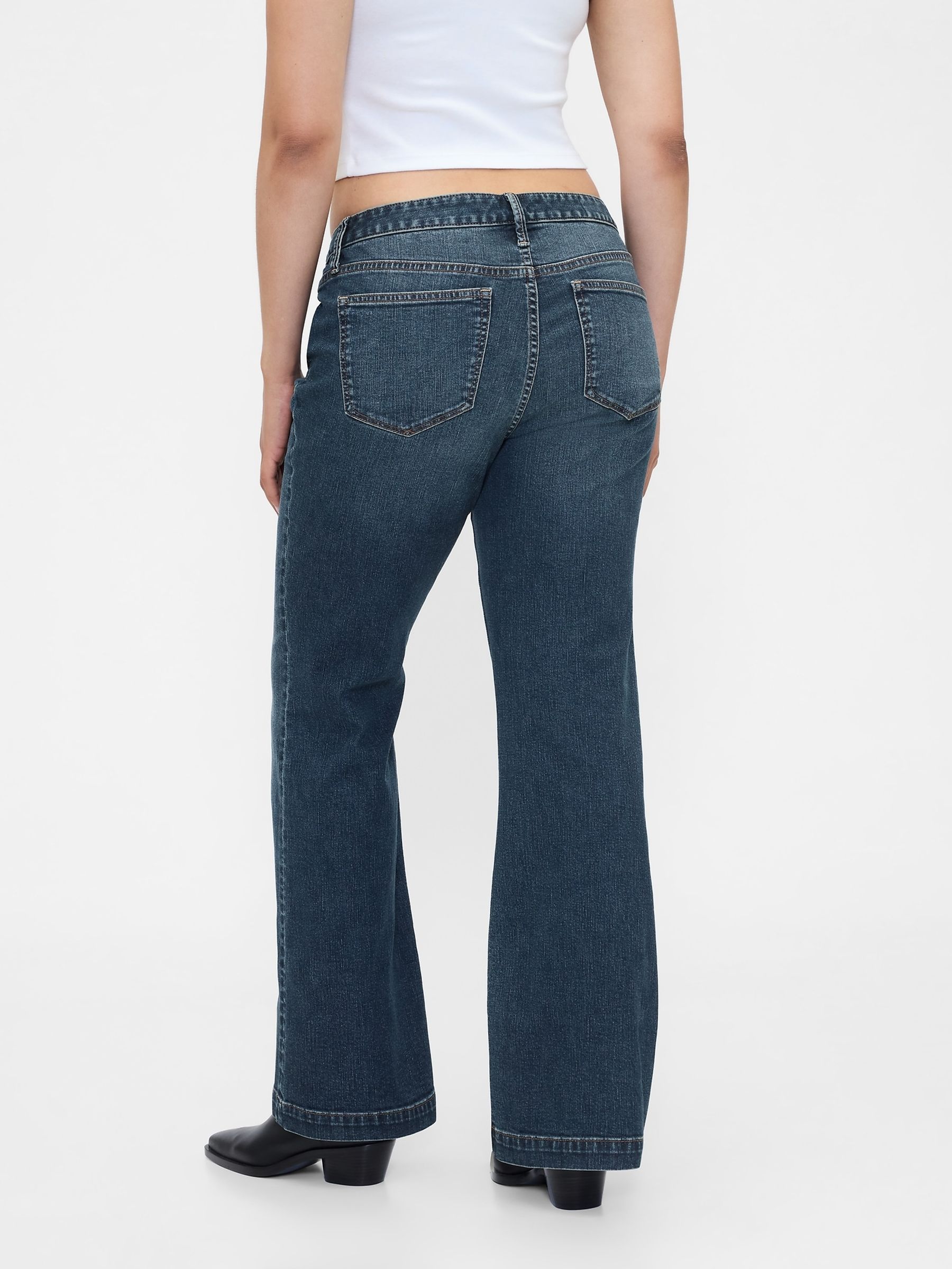 Blue Low Waisted Long and Lean Jeans - Image 4 of 6