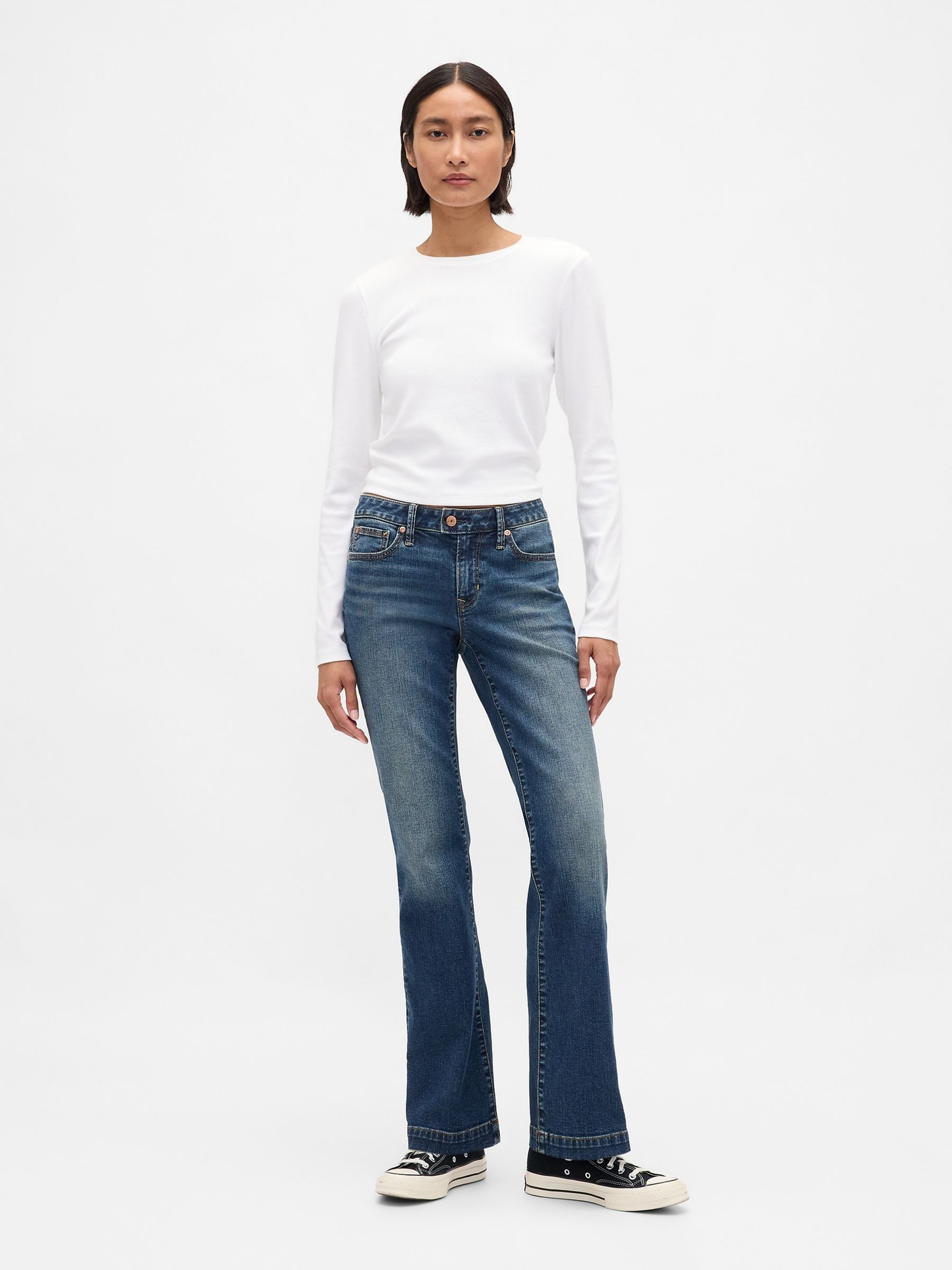 Blue Low Waisted Long and Lean Jeans - Image 5 of 6