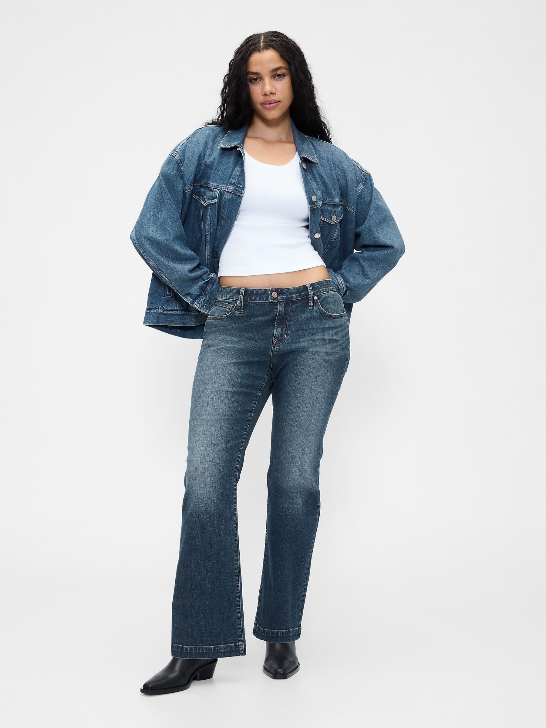 Blue Low Waisted Long and Lean Jeans - Image 6 of 6