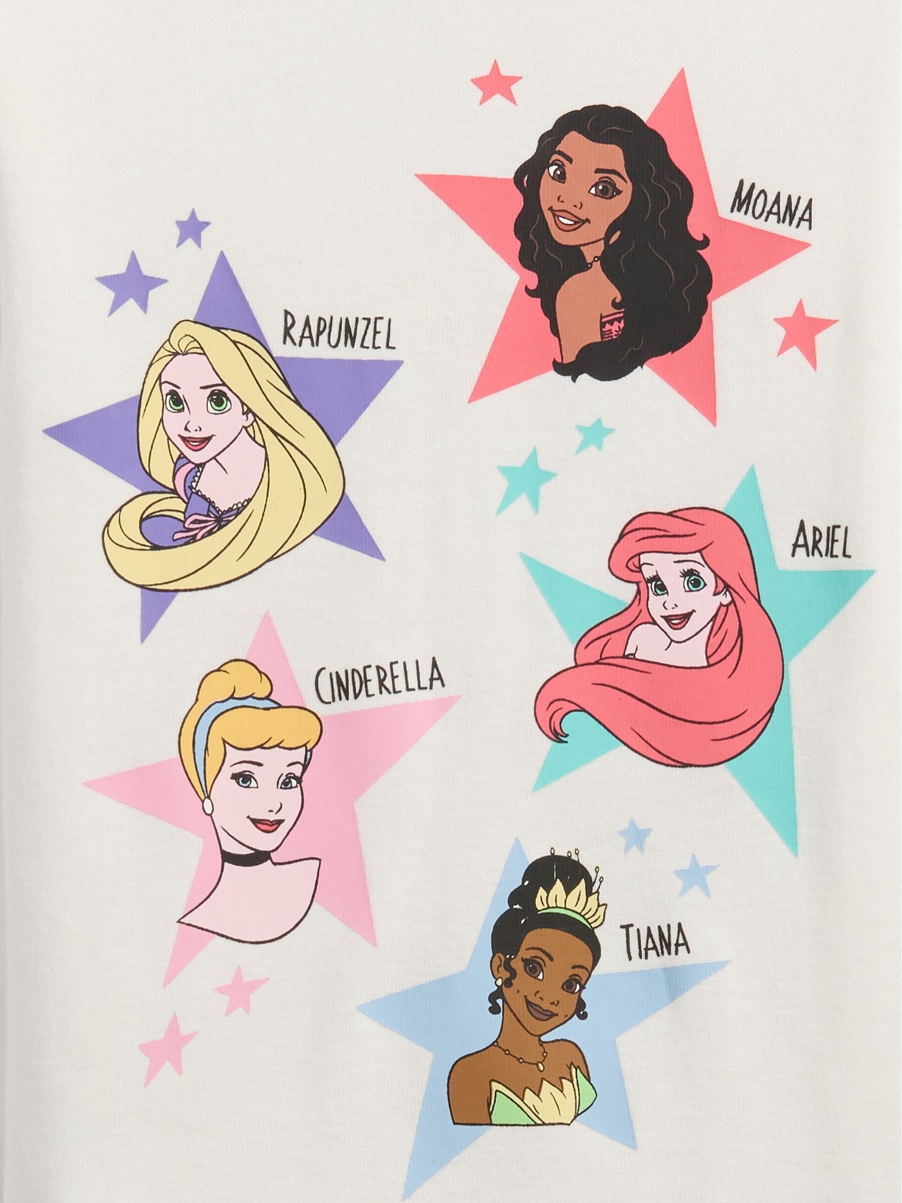 White Disney Princess Cotton Pyjamas Set (6mths-5yrs) - Image 3 of 3