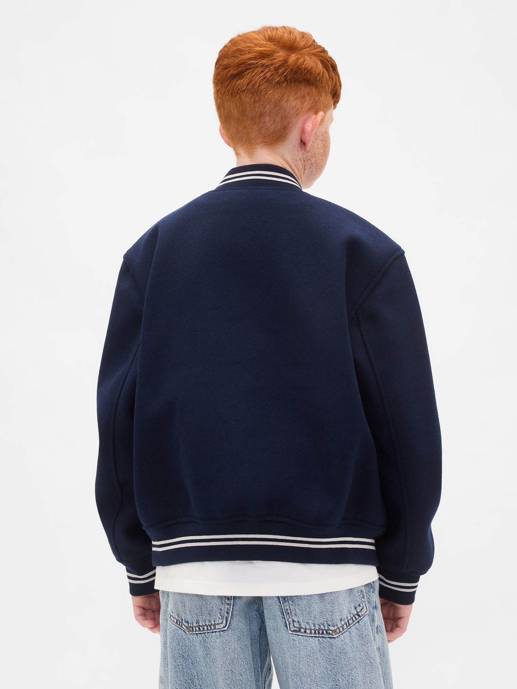 Blue Varsity Logo Bomber Jacket (4-13yrs) - Image 2 of 4