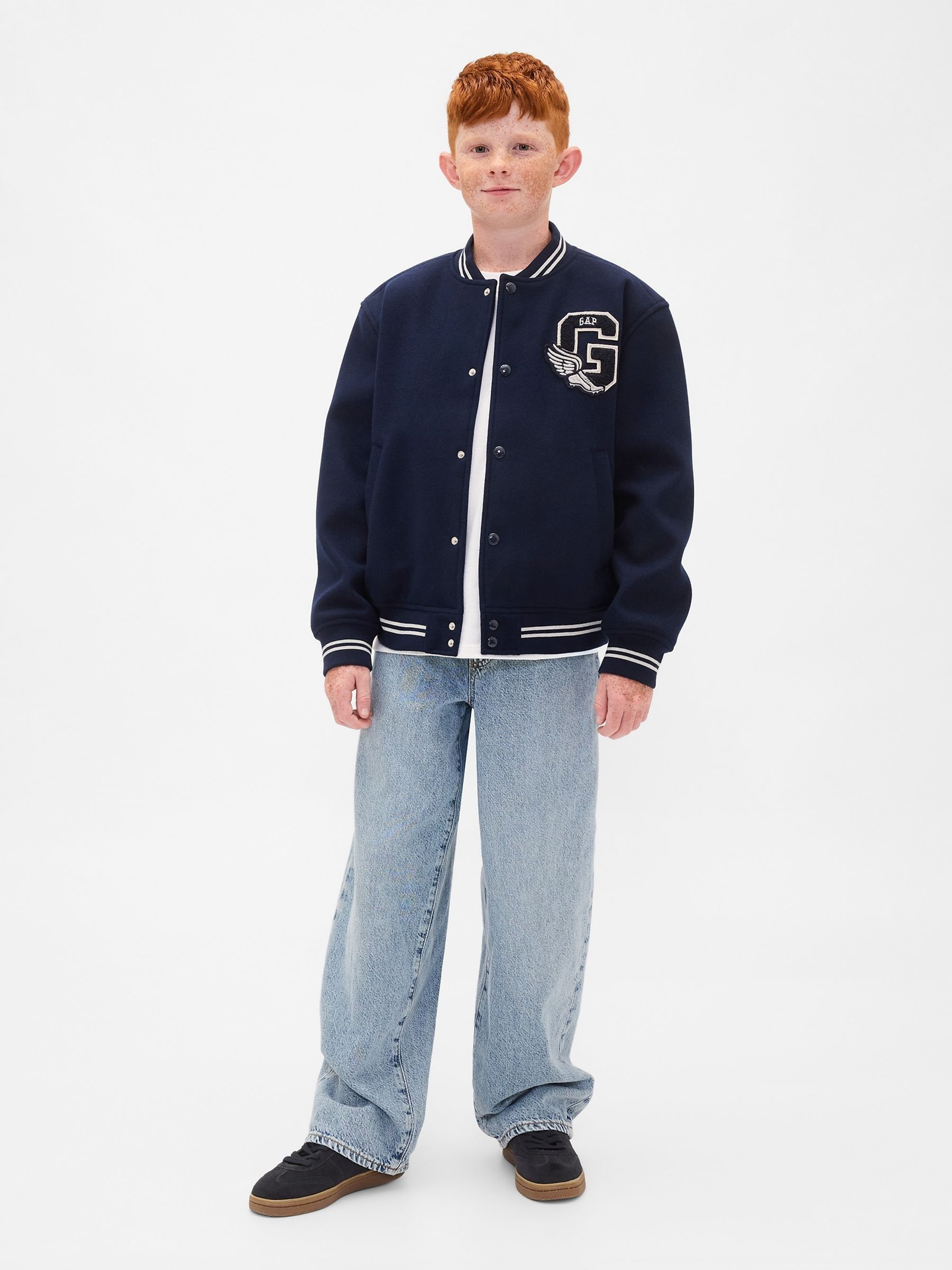 Blue Varsity Logo Bomber Jacket (4-13yrs) - Image 3 of 4