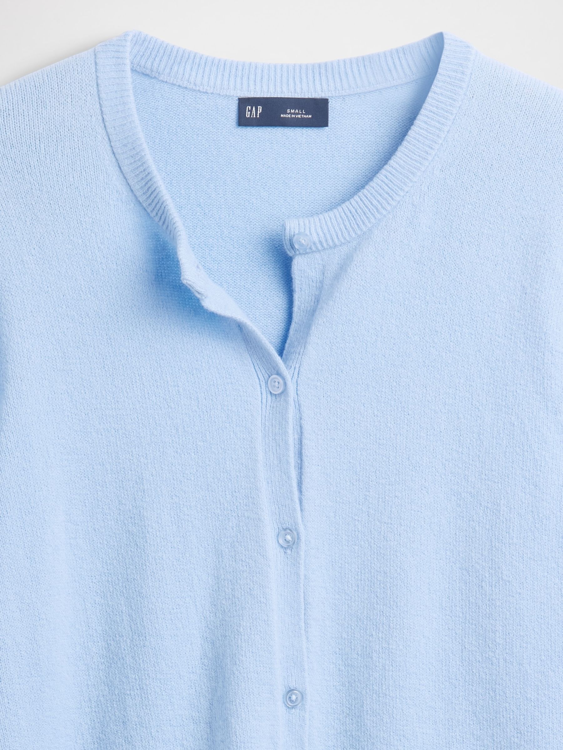 Light Blue Soft Touch Crop Cardigan - Image 4 of 4