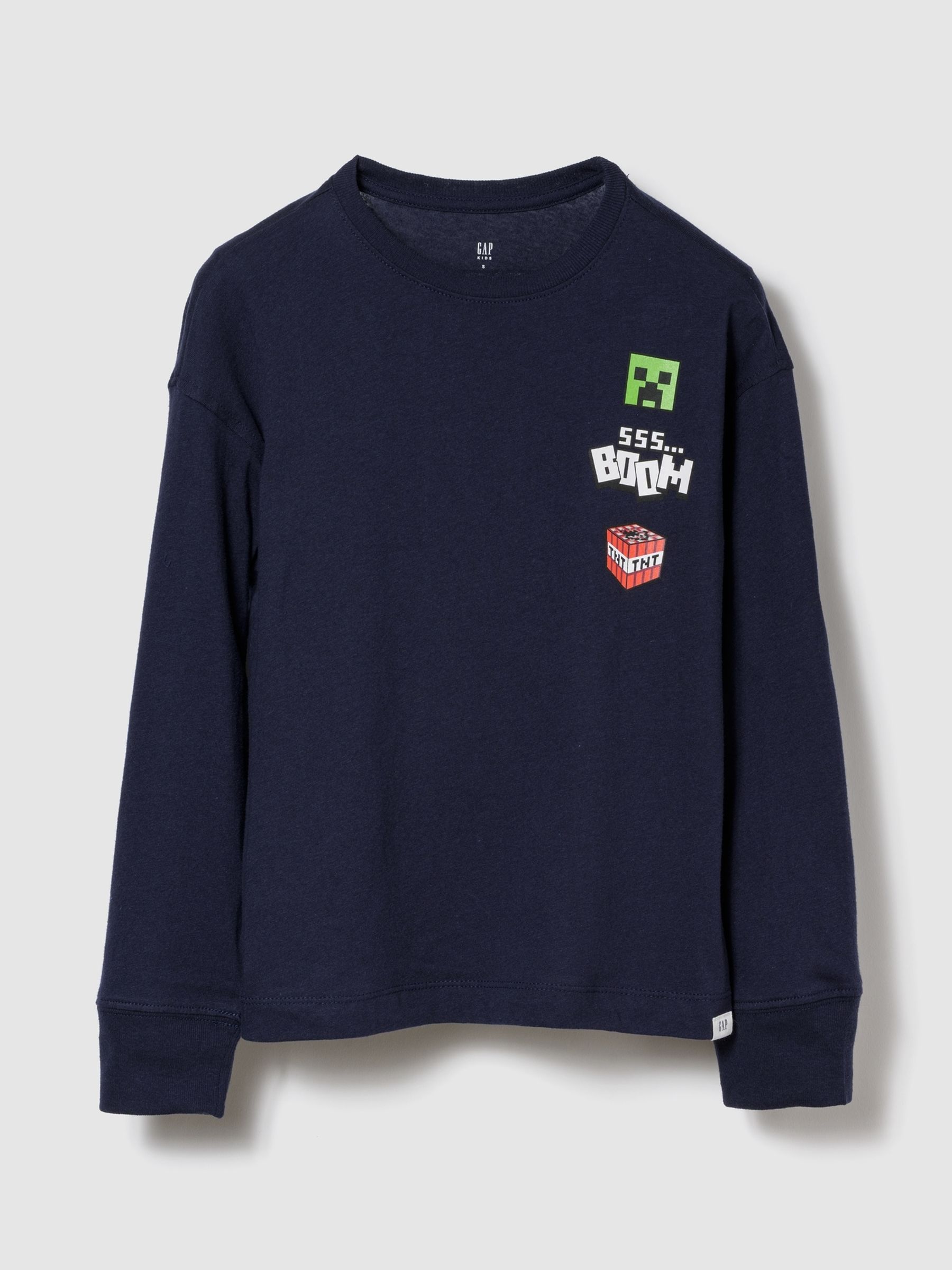 Navy Blue Minecraft Graphic T-Shirt (4-13yrs) - Image 2 of 3