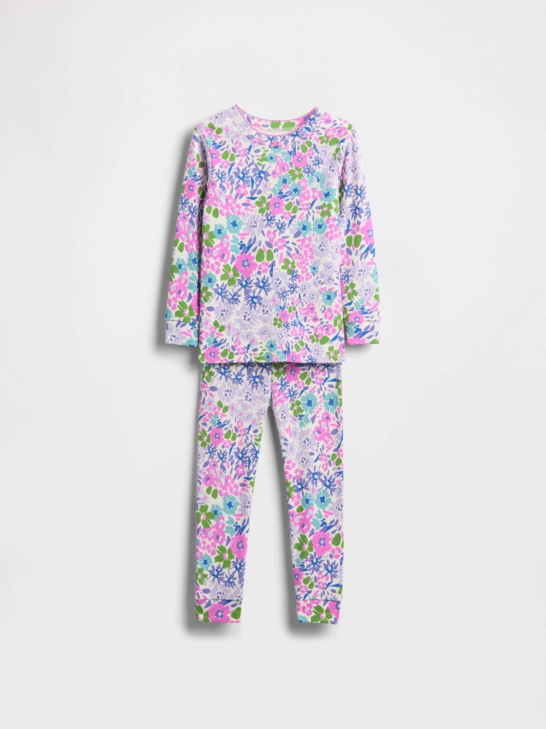 Purple Floral Cotton Long Sleeve Pyjamas Gap