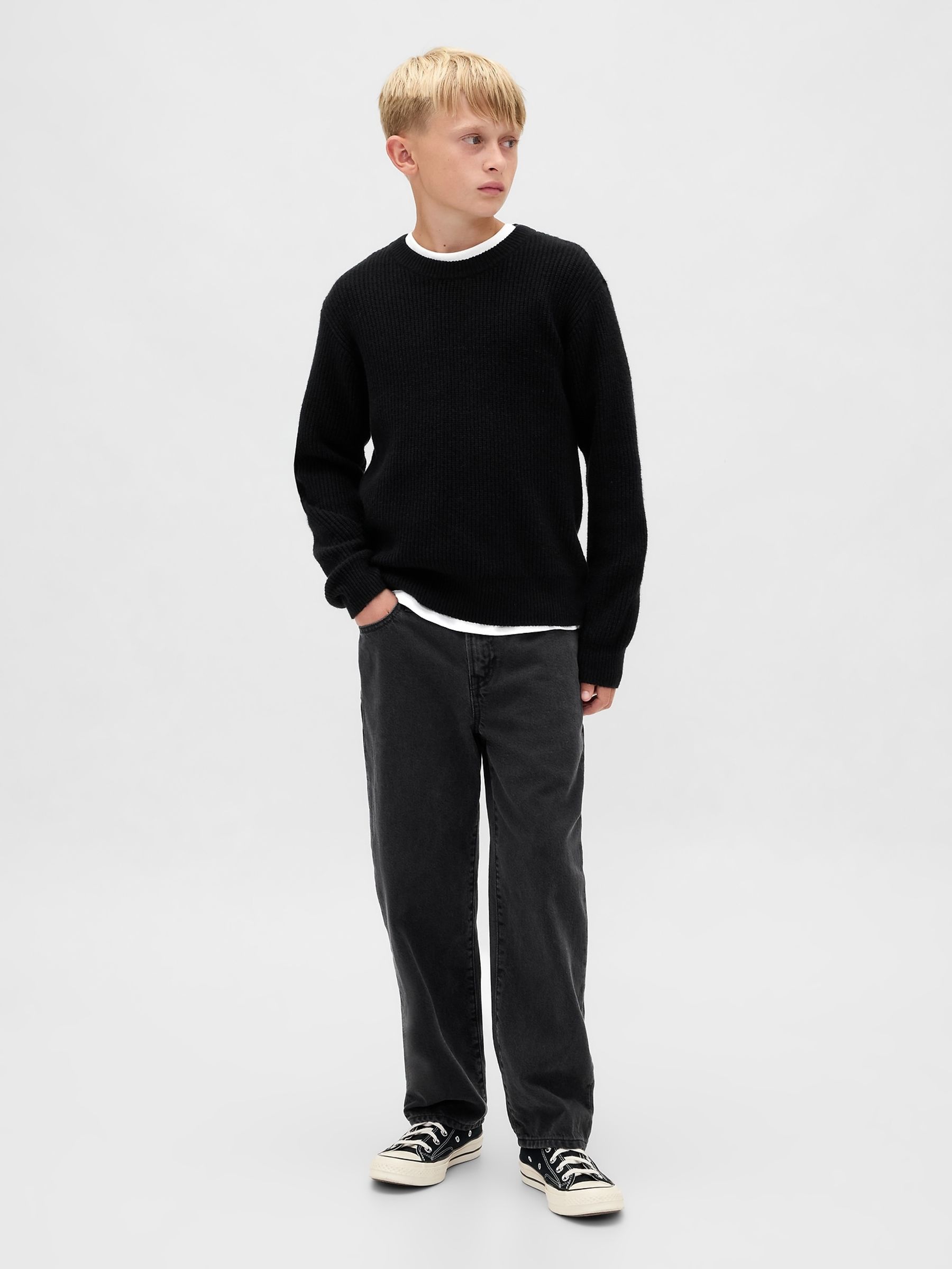 Black Relaxed Soft Jeans (5-13yrs) - Image 3 of 5