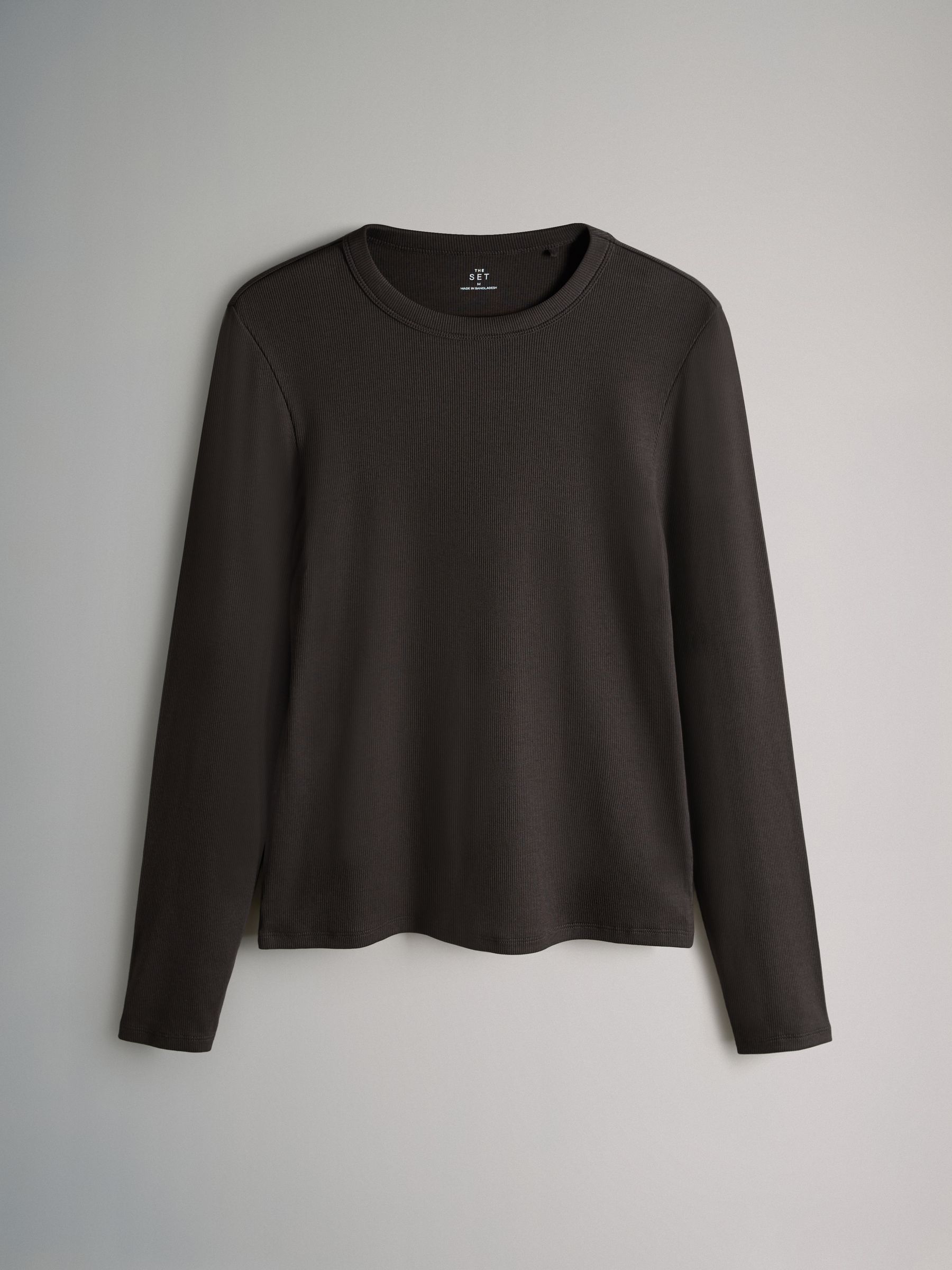 Navy/Animal/Ganache/Cinder - 4 Pack Long Sleeve Ribbed T-Shirts - Image 3 of 7