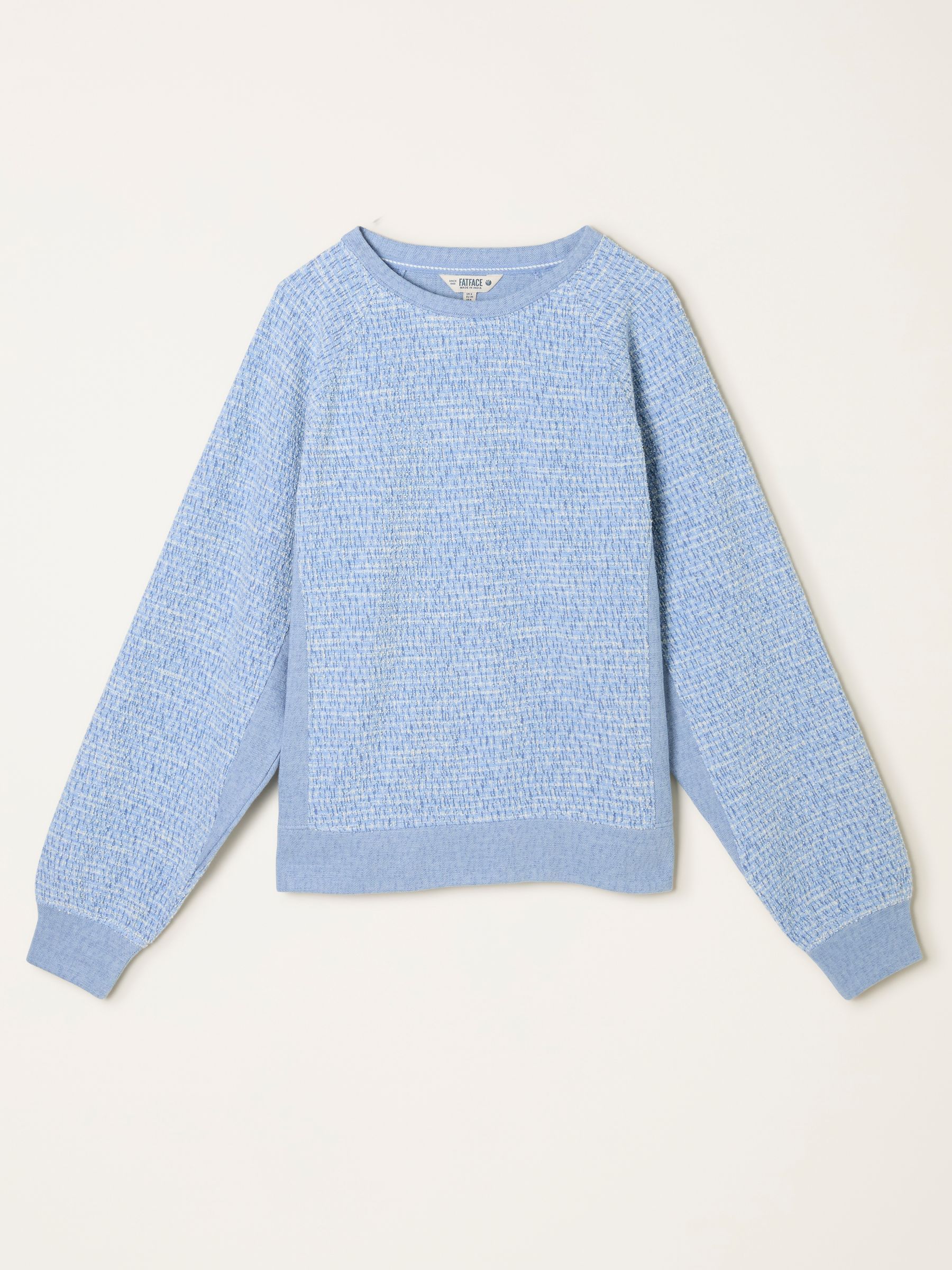 Sam Light Blue Textured Crew Sweat - Image 5 of 5