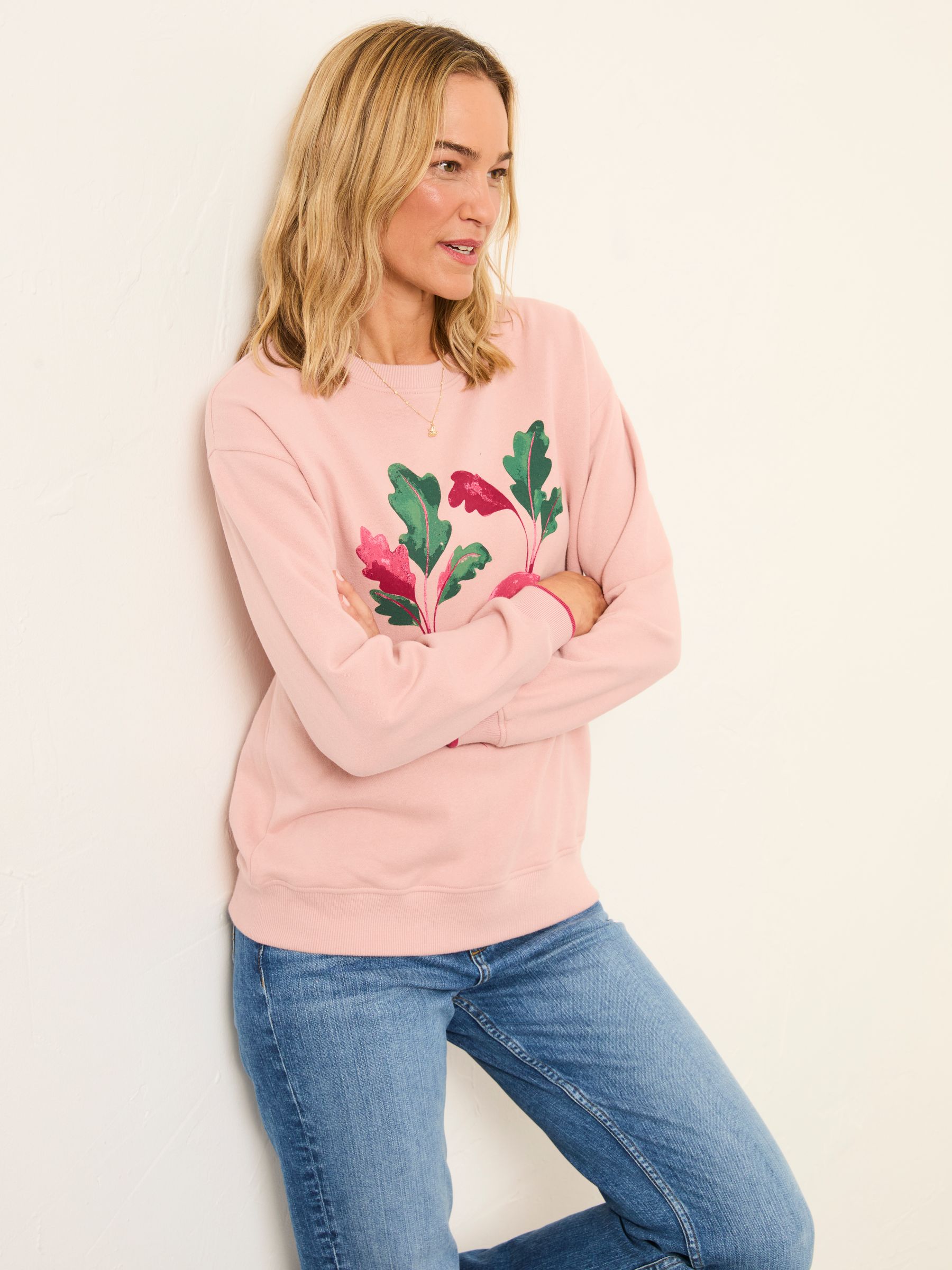 Georgia Pink Upbeet Graphic Crew Sweat - Image 3 of 6