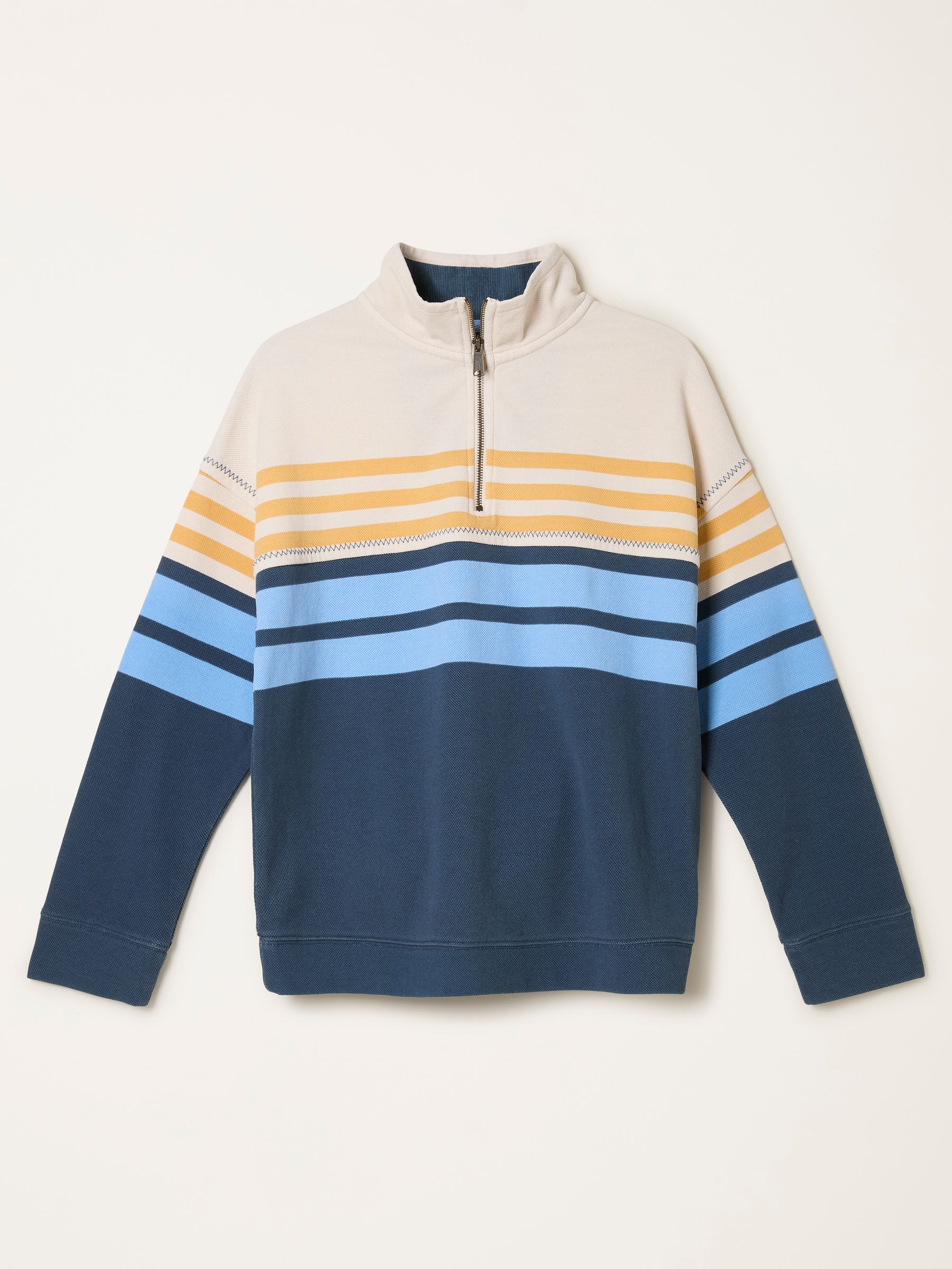 Airlie Blue Relaxed Stripe Half Neck Sweat - Image 6 of 6