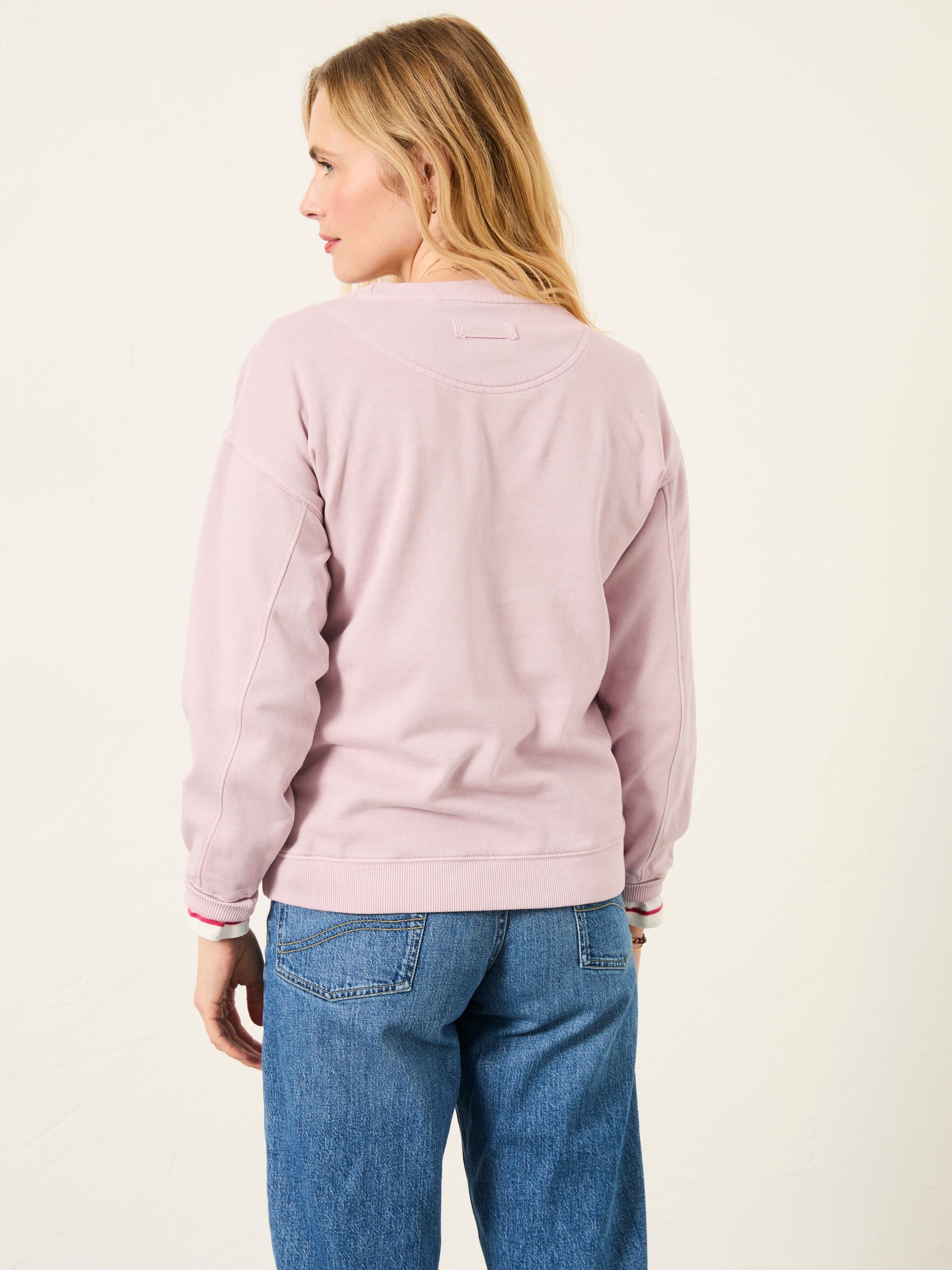 Sienna Lilac Purple Seam Detail Crew Sweat - Image 2 of 5