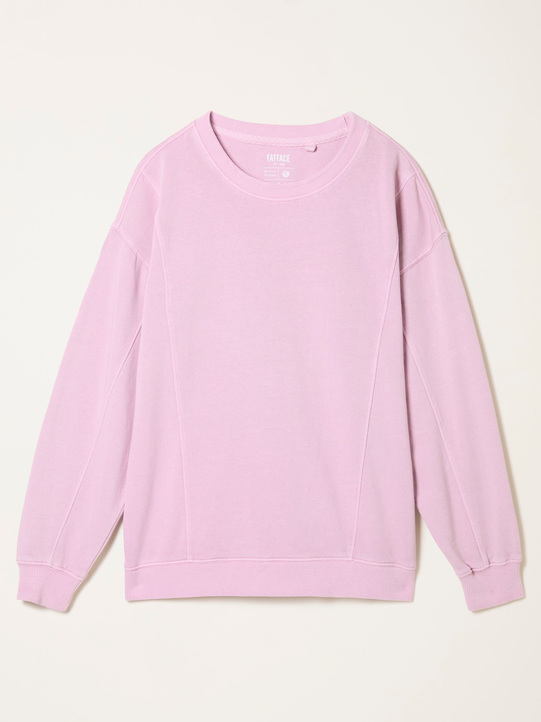 Sienna Lilac Purple Seam Detail Crew Sweat - Image 5 of 5