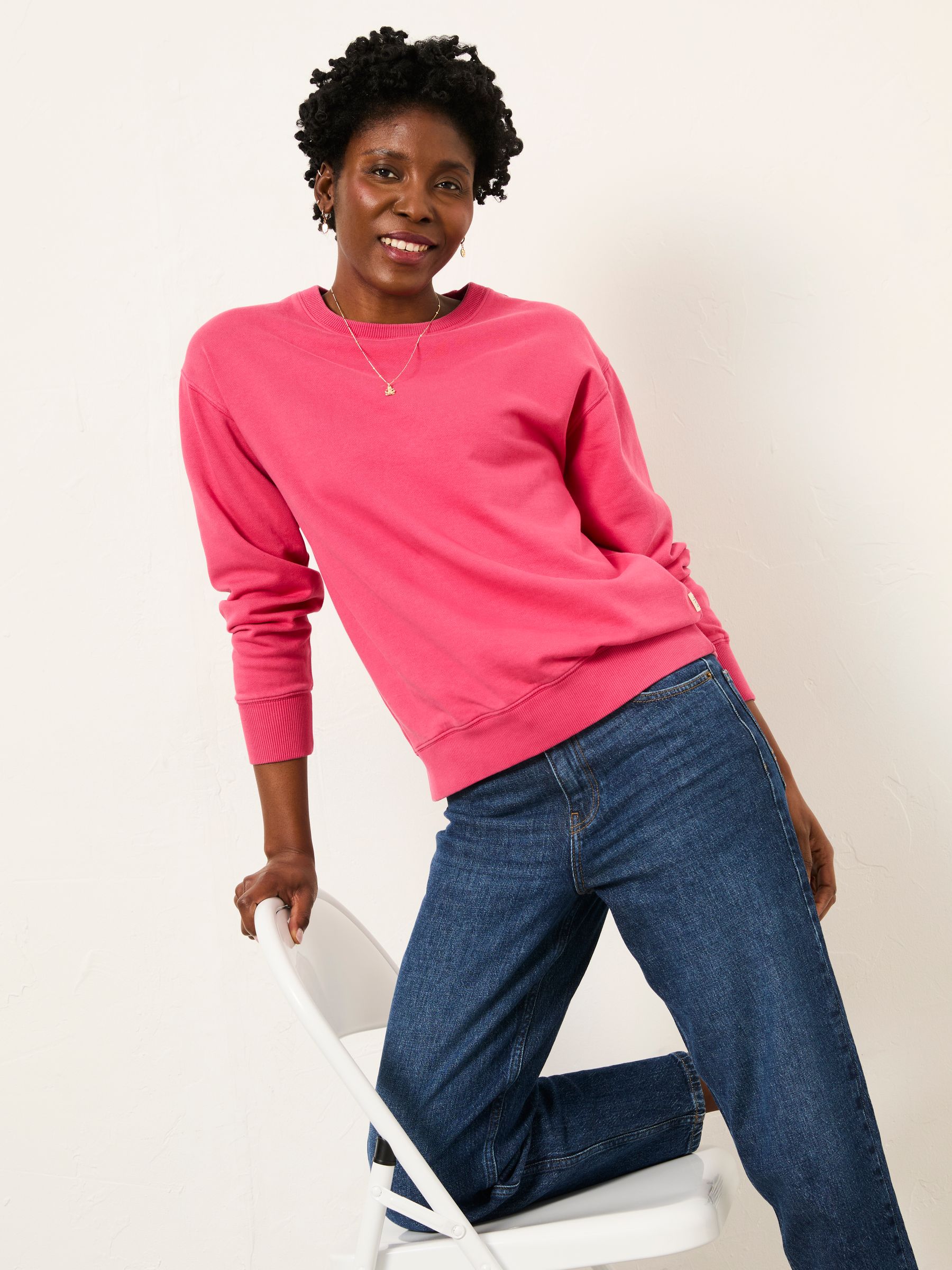 Georgia Fushsia Pink Crew Sweatshirt - Image 4 of 5