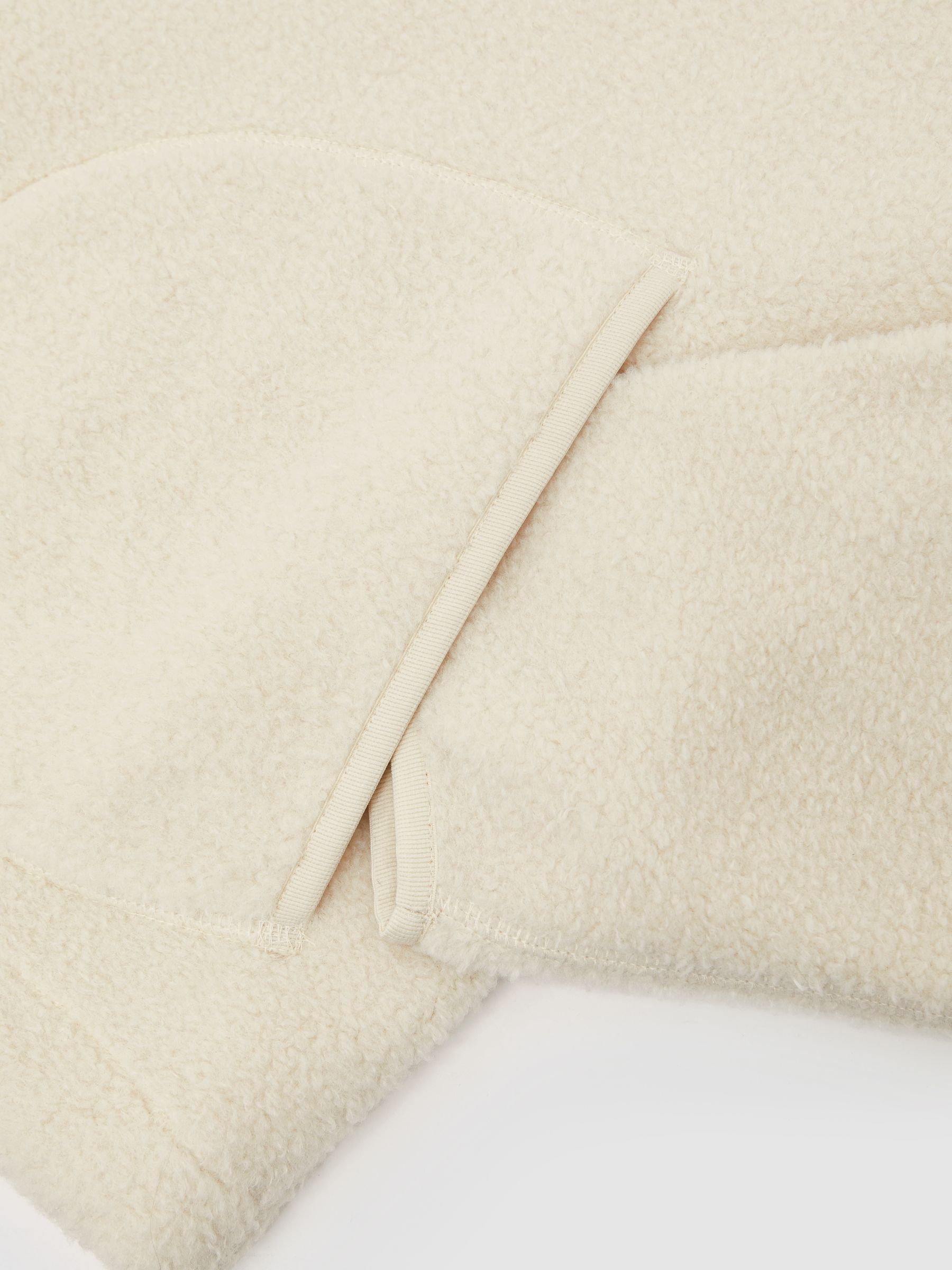 Fleece Zip-Through Jacket in Ecru - image 4