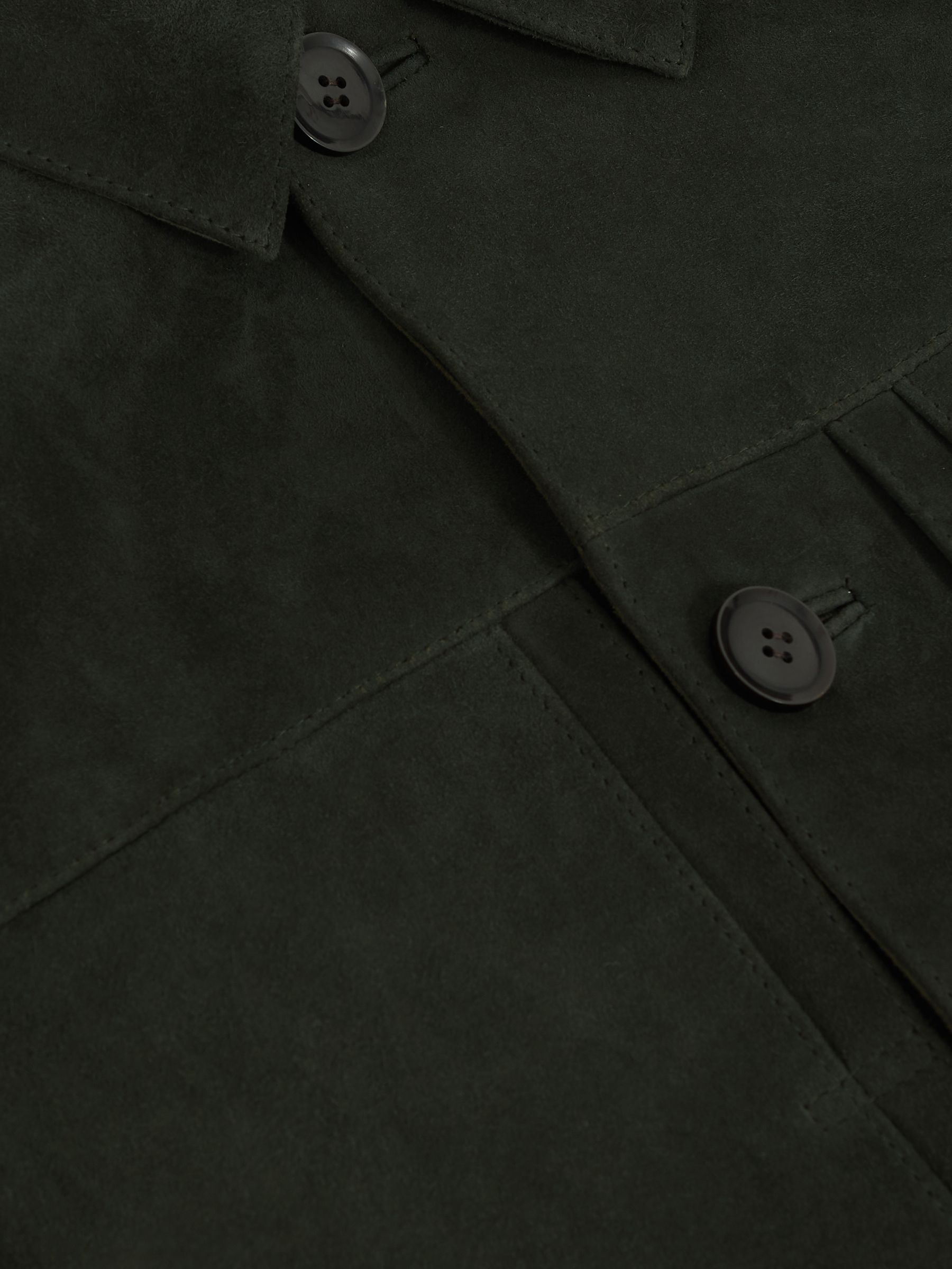 Suede Worker Jacket in Dark Green - image 5