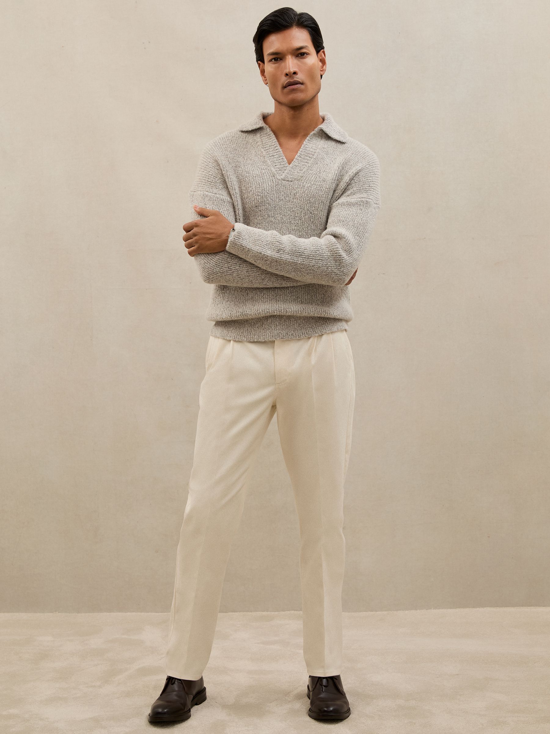 Jumper in Soft Grey Melange - Image 3 of 6
